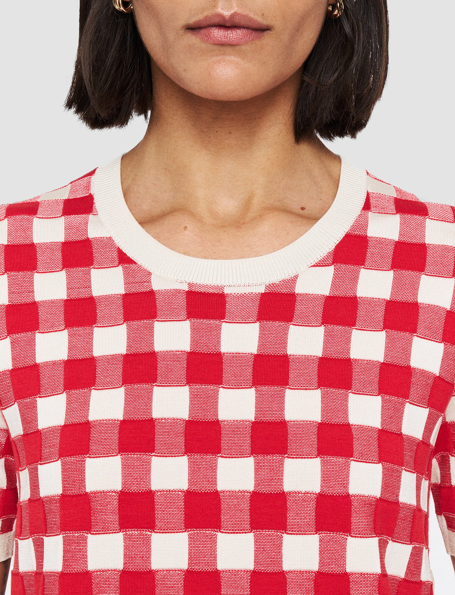 Vichy Jacquard Knitted Top - 5
