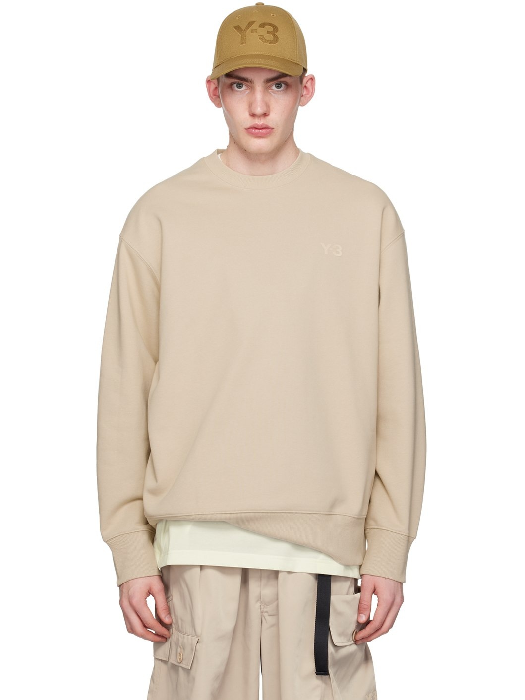 Beige Oversized Sweatshirt - 1