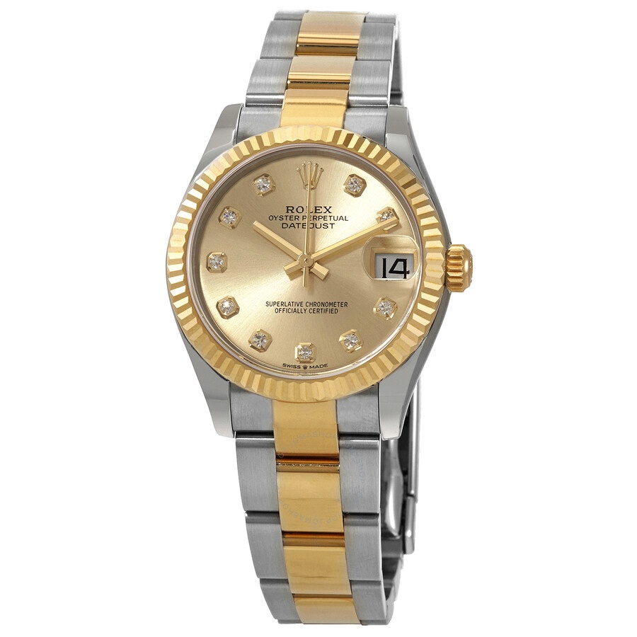 Rolex Datejust 31 Champagne Diamond Dial Automatic Ladies Steel and 18kt Yellow Gold Oyster Watch 27 - 1