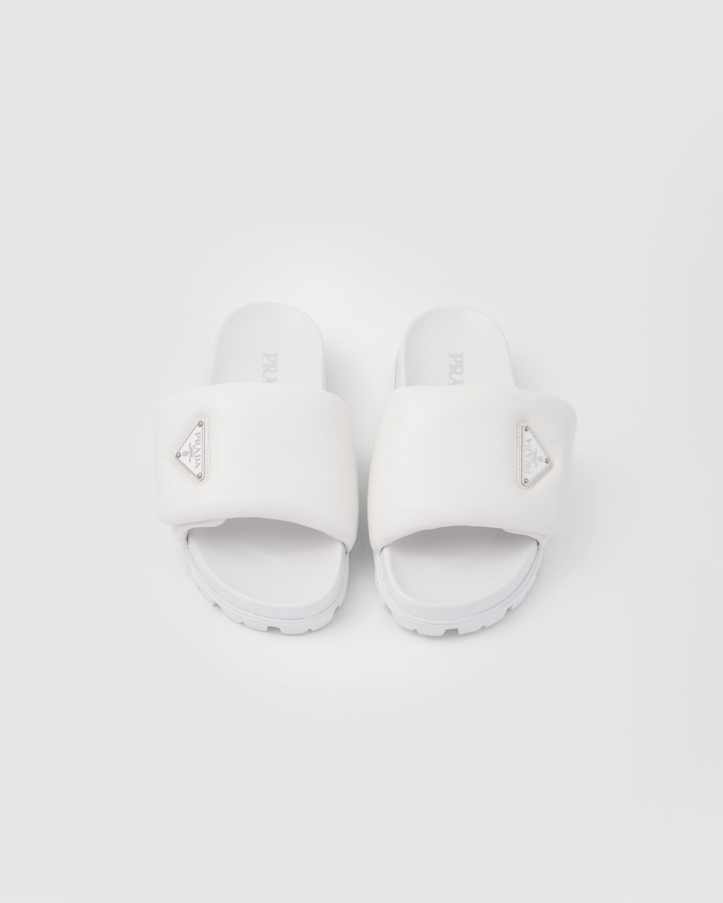 Soft padded nappa leather slides - 3