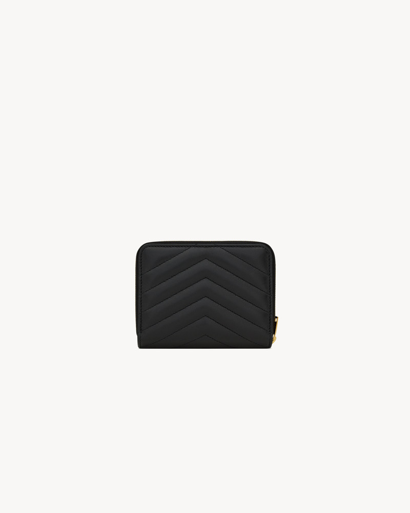 SAINT LAURENT CASSANDRE MATELASSÉ COMPACT ZIP-AROUND WALLET IN LAMBSKIN outlook