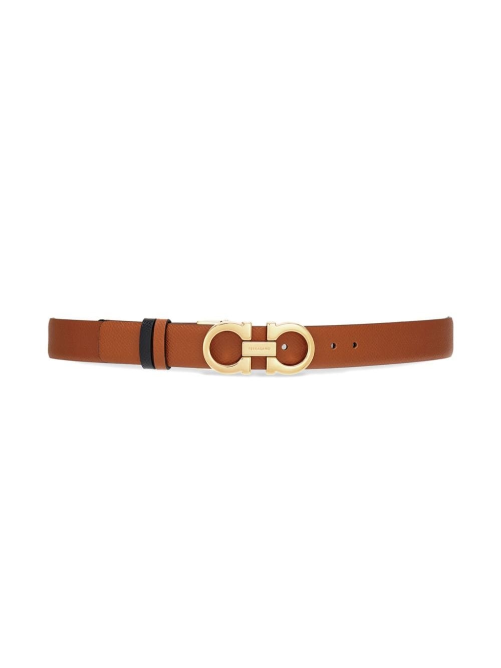 reversible Gancini leather belt - 3