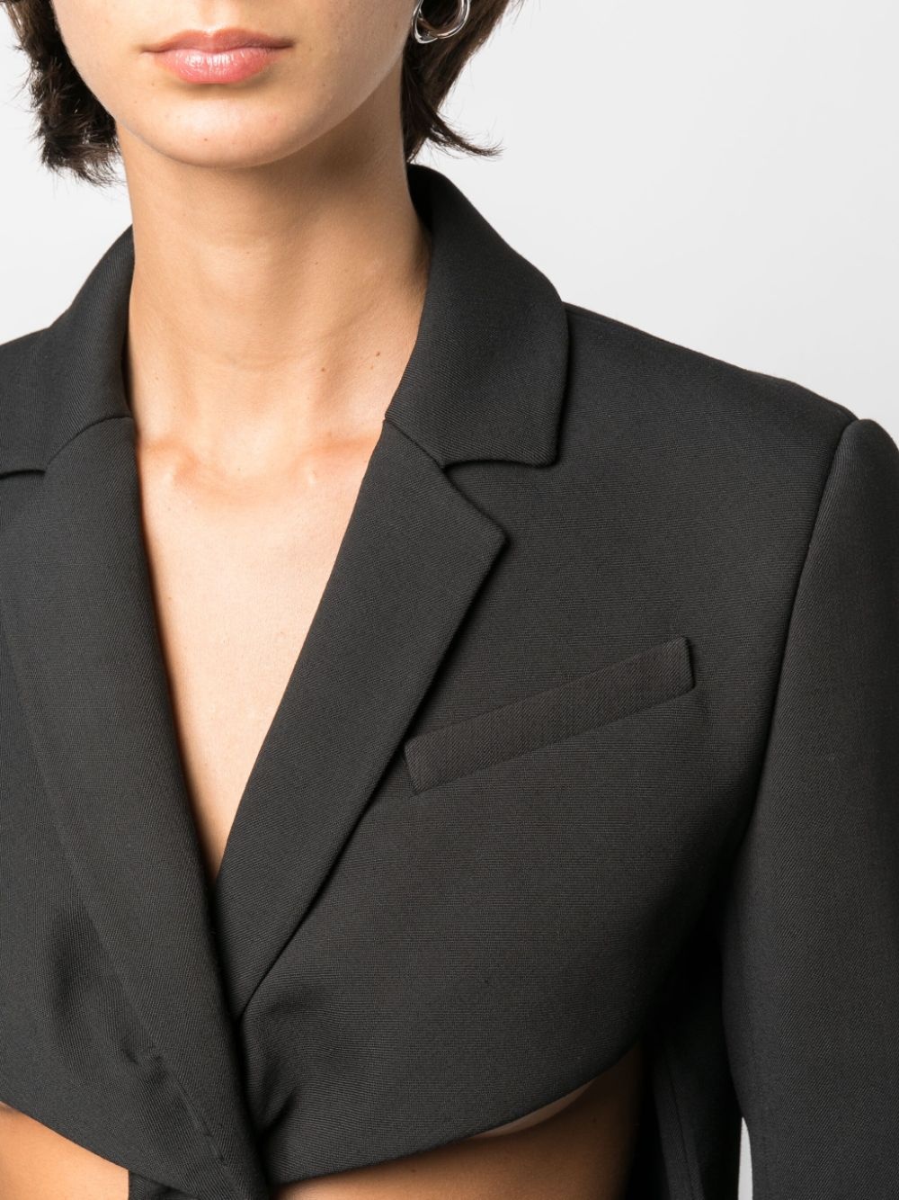twisted cut-out blazer - 5