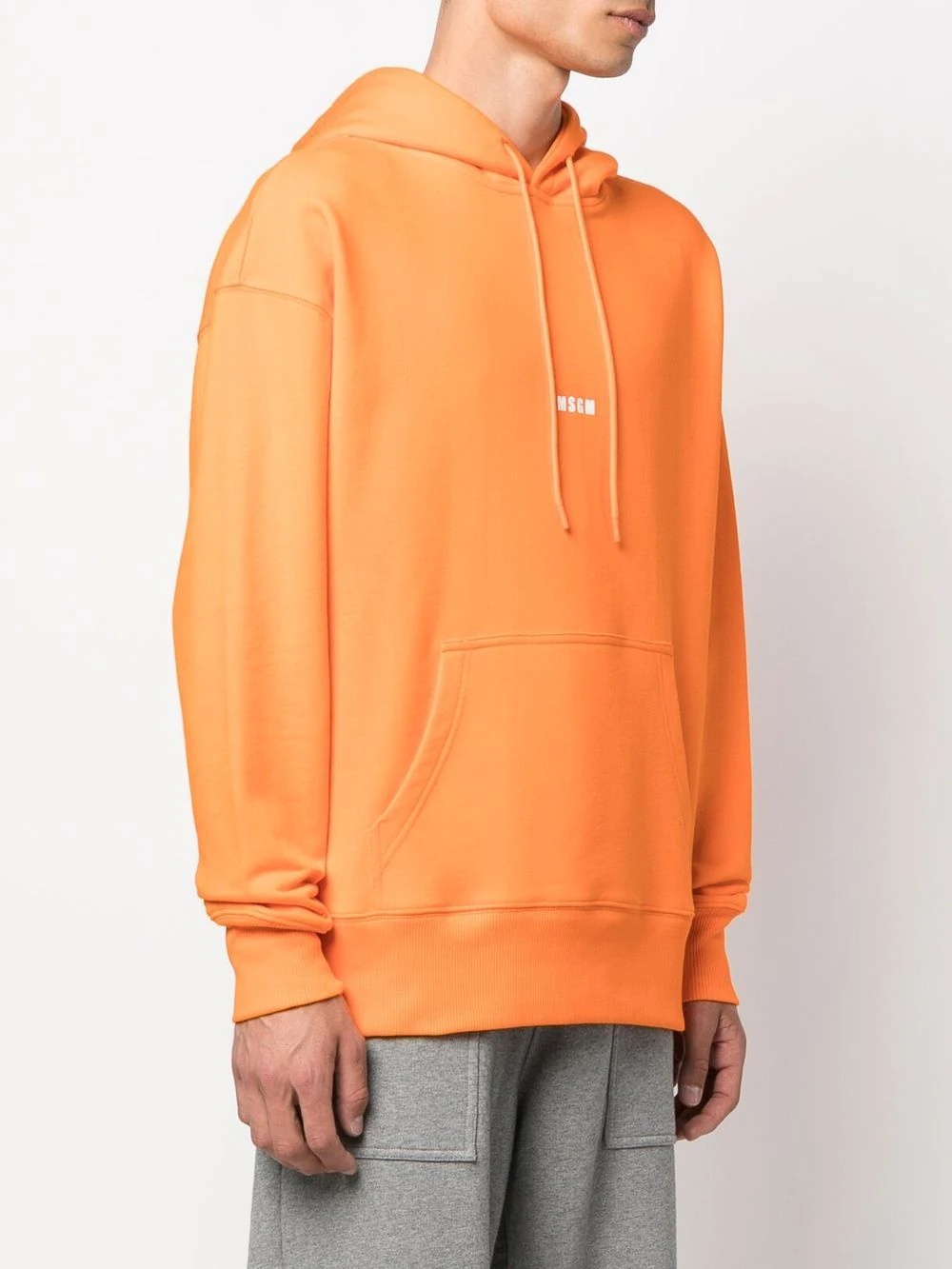 logo-print drawstring hoodie - 3