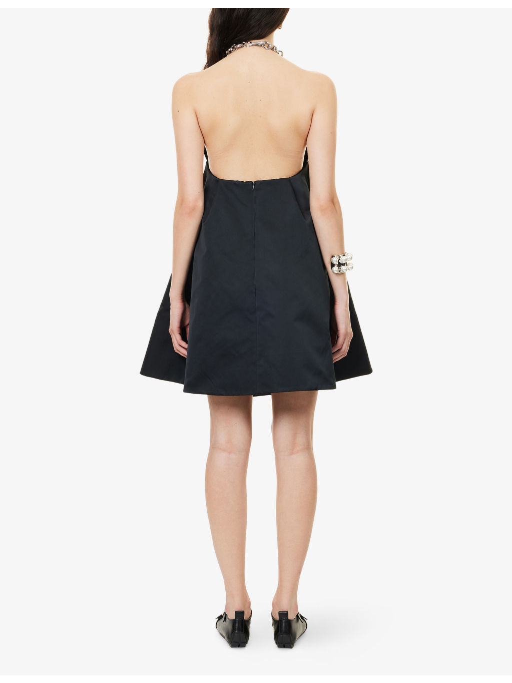 Ruched Balloon Woven Midi Dress - 4