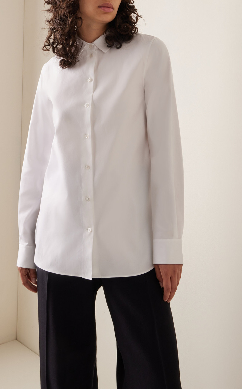 The Row Metis Cotton Shirt white outlook