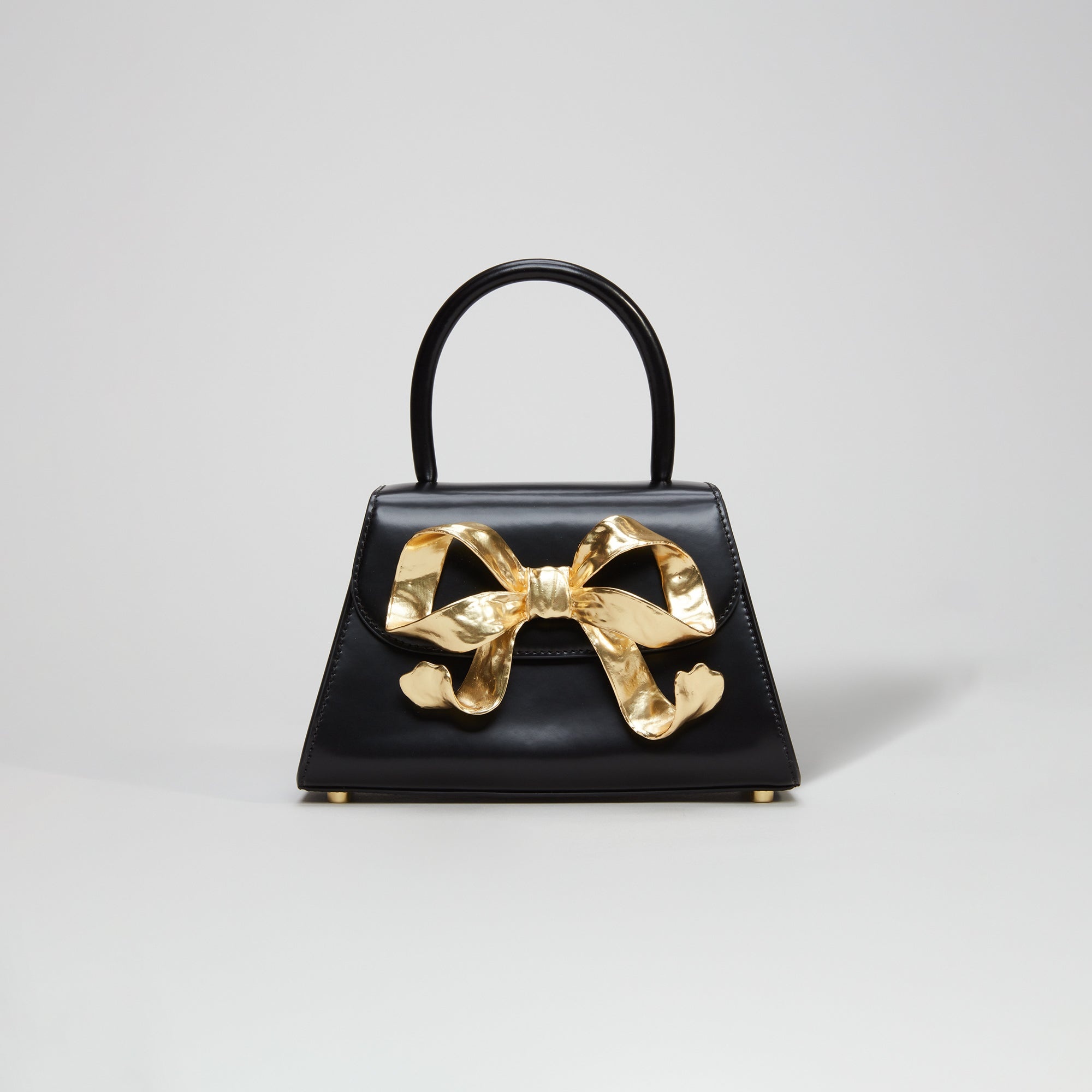 The Bow Mini in Black with Gold Hardware - 1