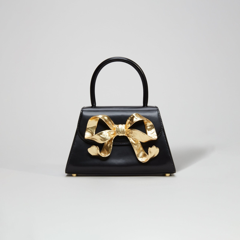 The Bow Mini in Black with Gold Hardware 1