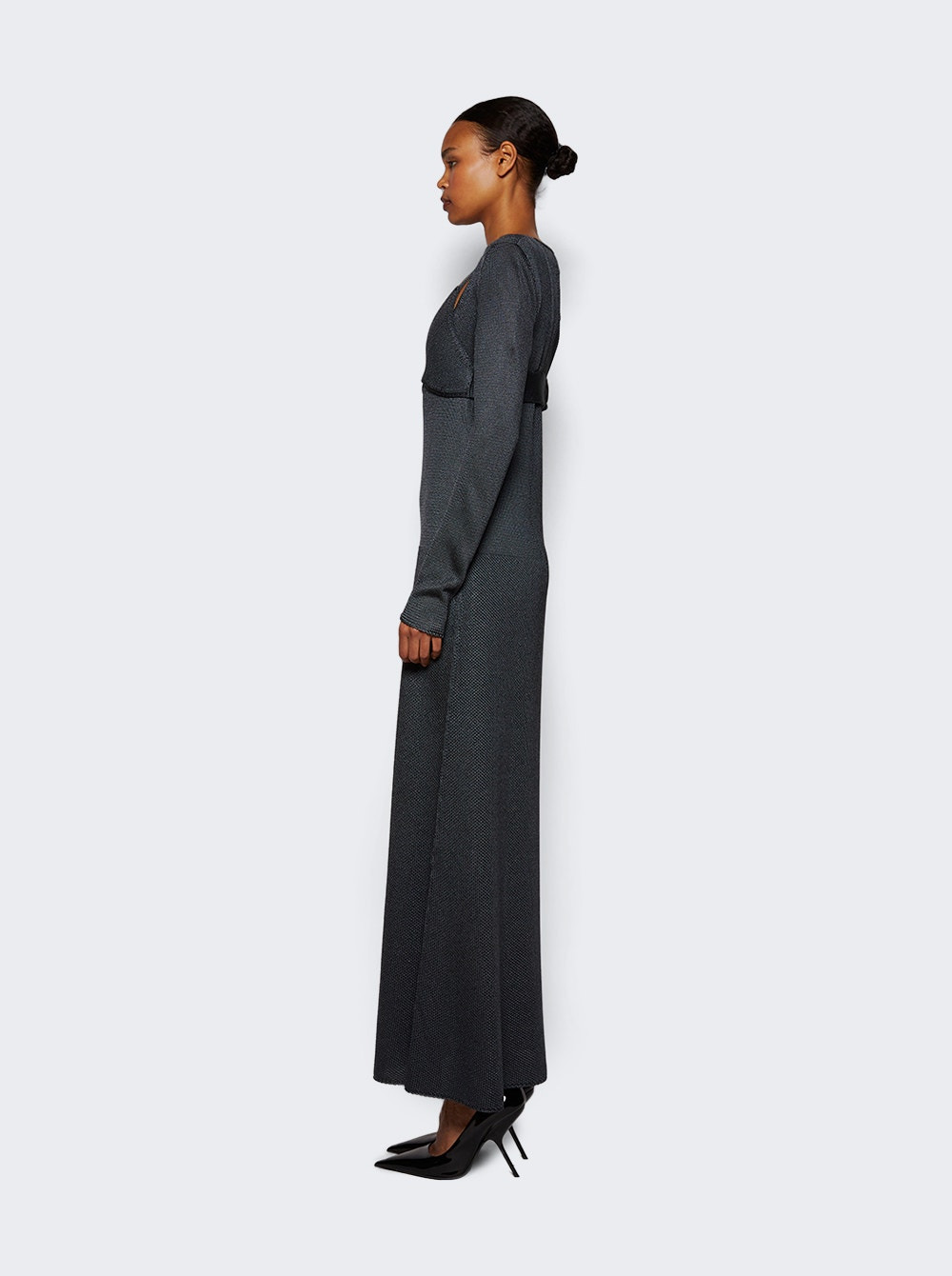 Nalani Dress In Lacqured Viscose Slate - 4