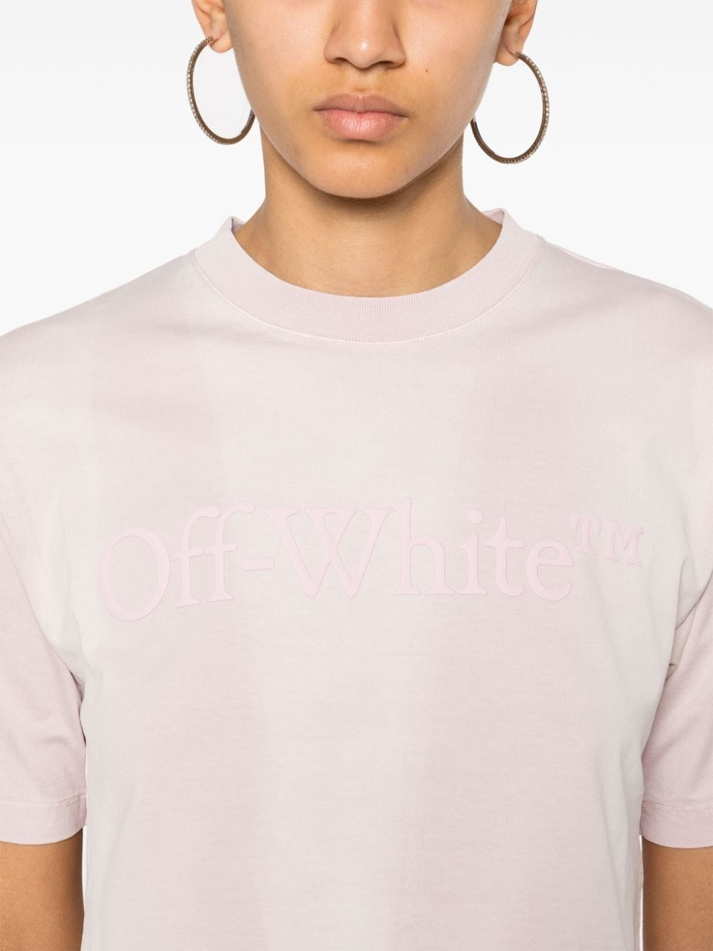 Off-White rubberised-logo cropped T-shirt | REVERSIBLE
