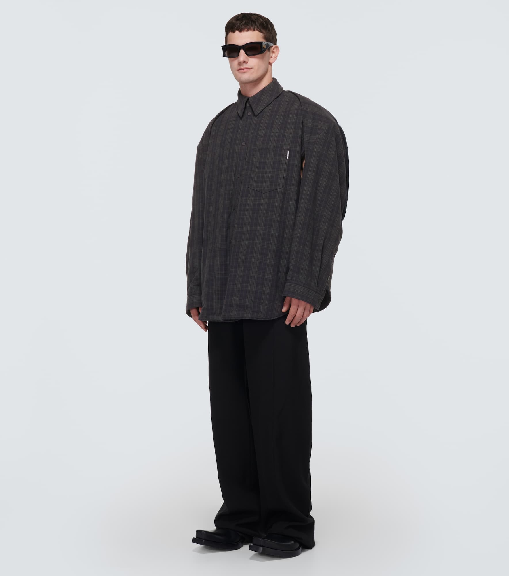 Checked cotton flannel shirt - 2
