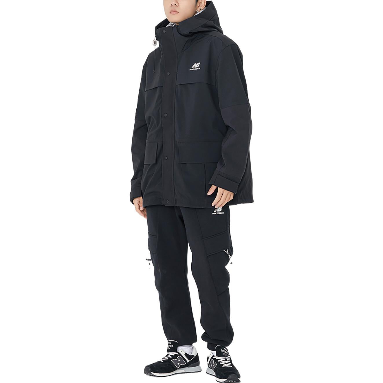 New Balance Hooded Mid Down Jacket 'Black' AMJ23315-BK - 5