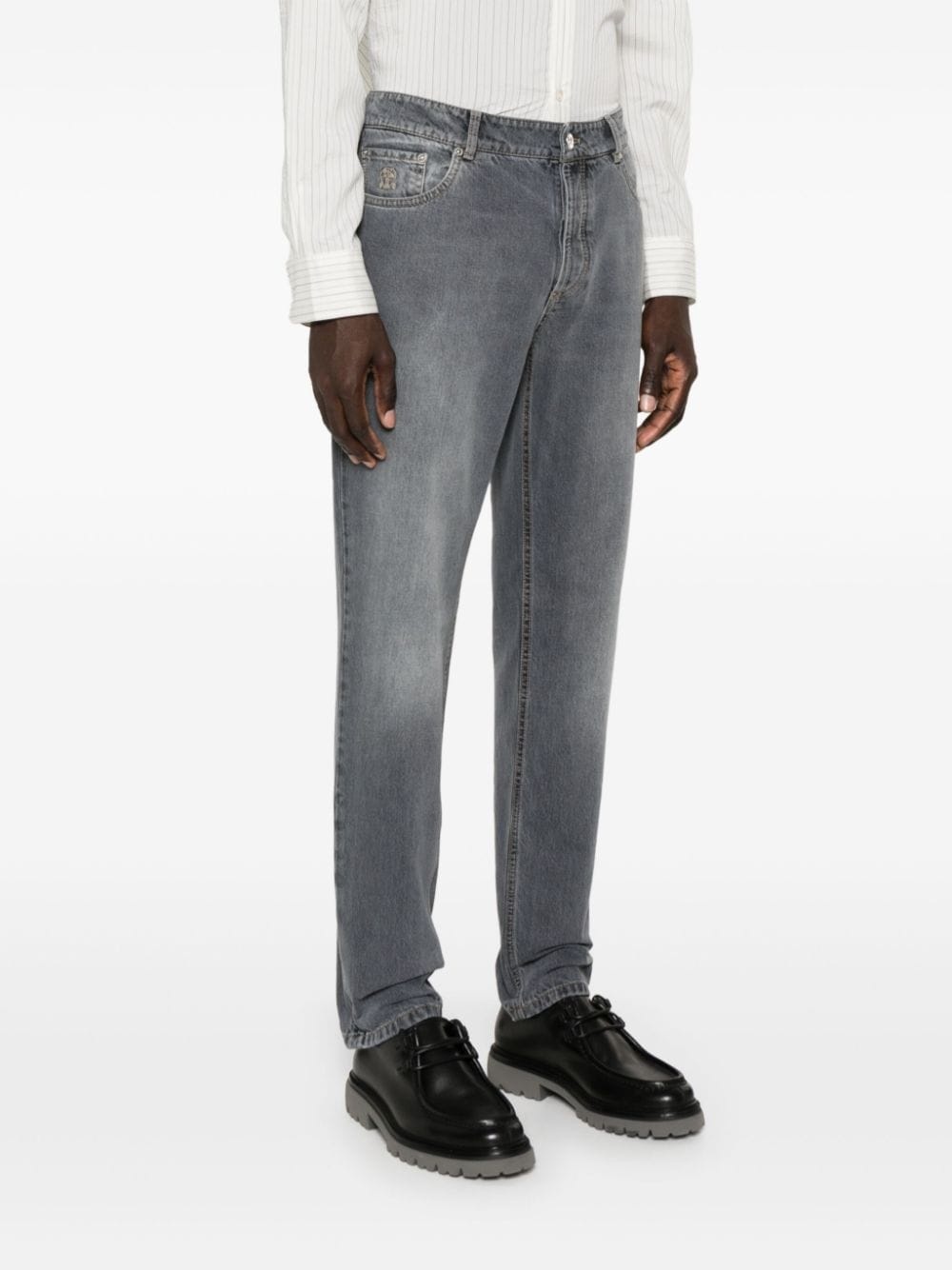 mid-rise tapered jeans - 3