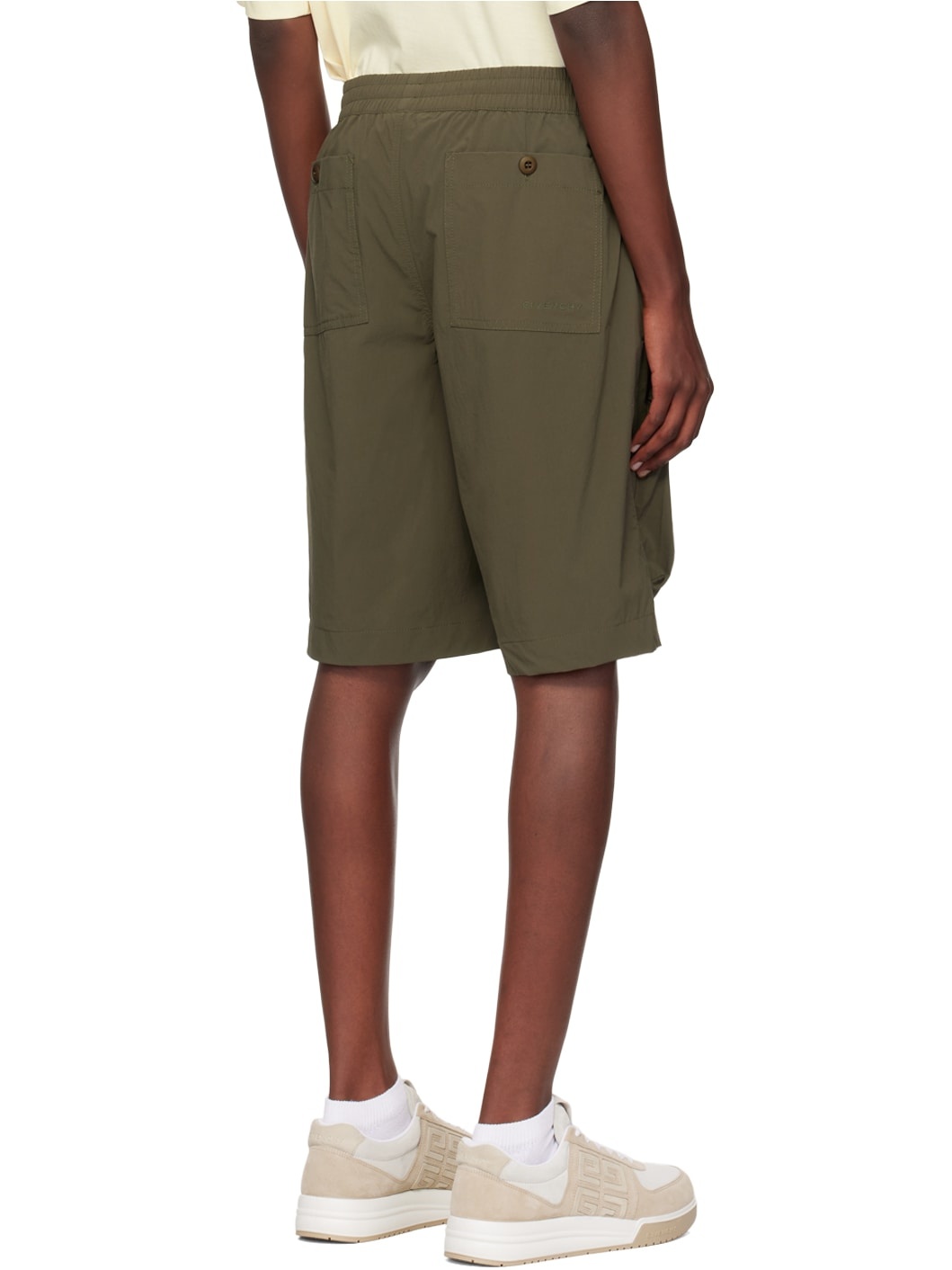 Khaki Military Cargo Shorts - 3