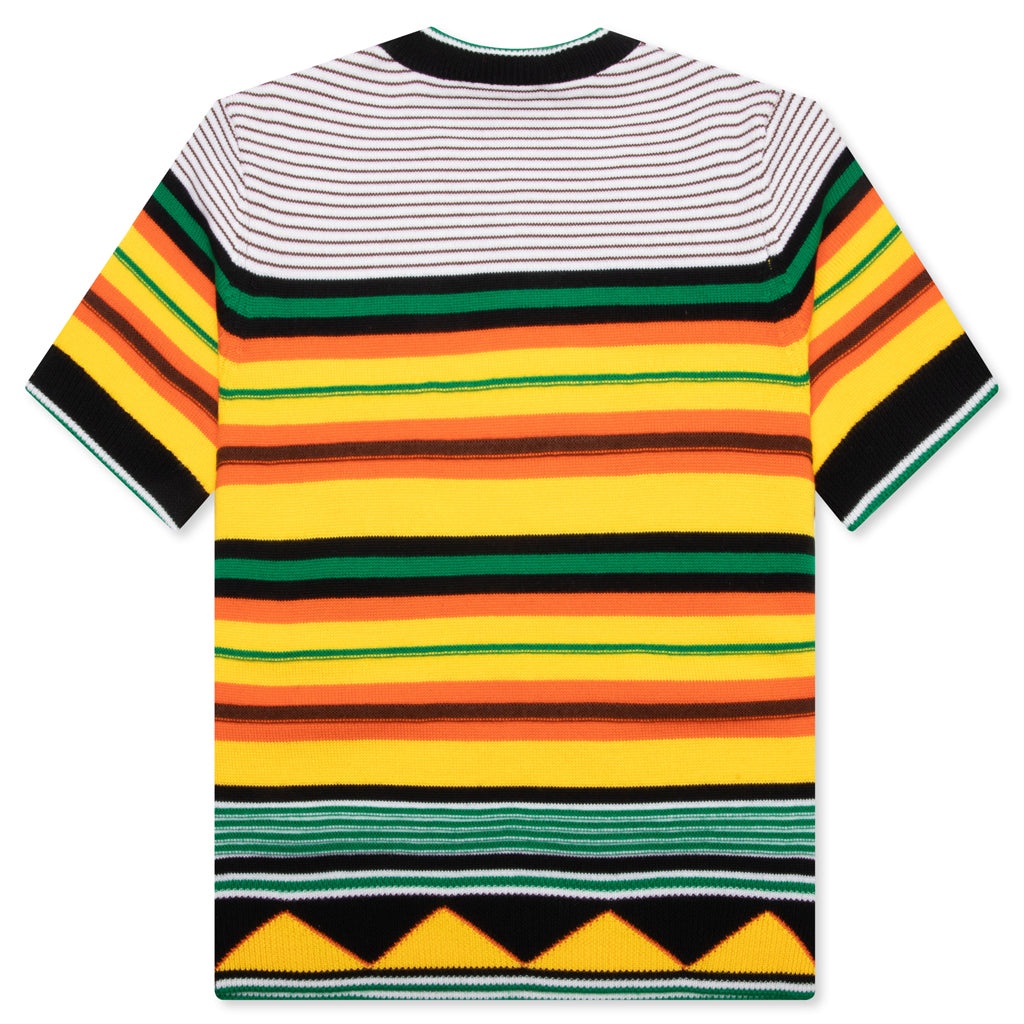KNITTED WOOL STRIPED TEE - MULTI STRIPE - 2