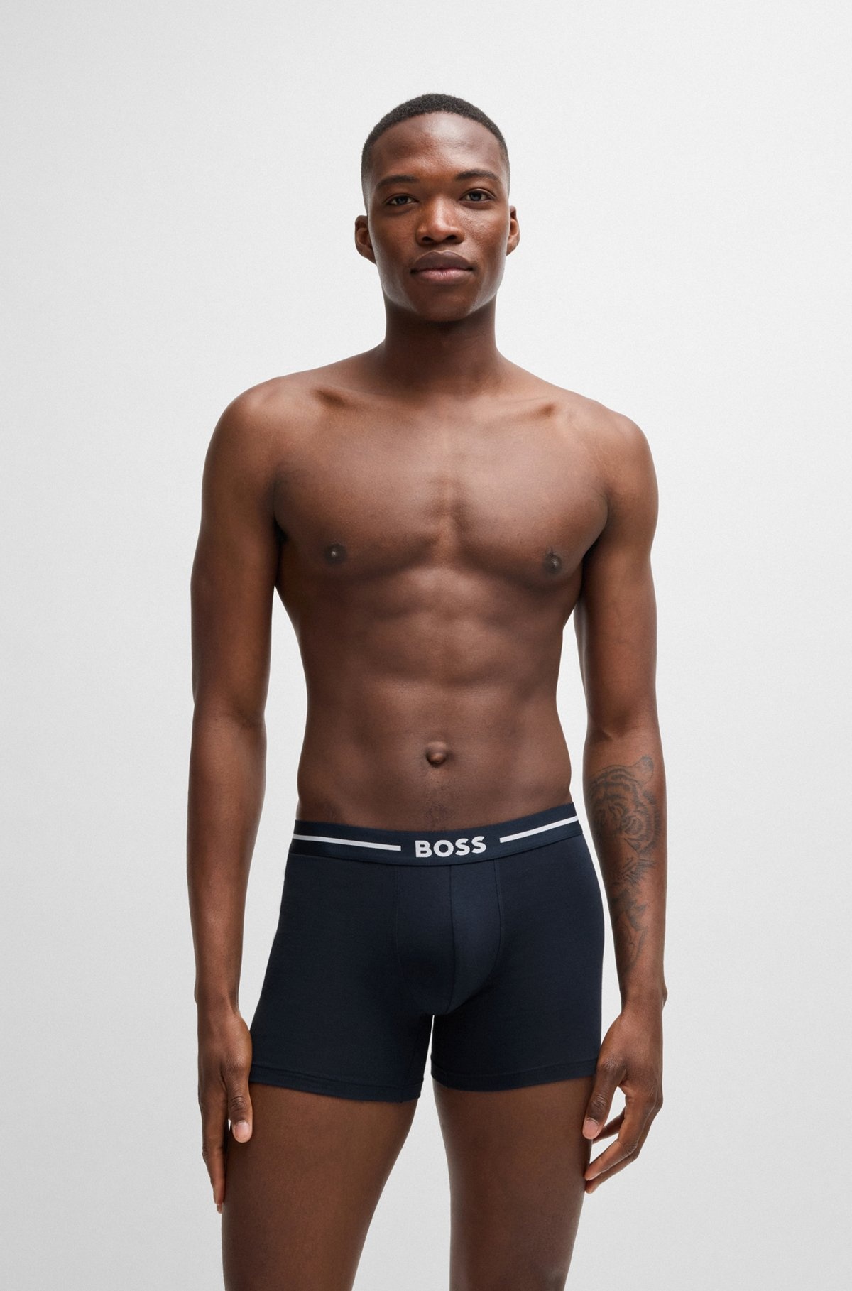 THREE-PACK OF STRETCH-COTTON BOXER BRIEFS WITH LOGOS - 5