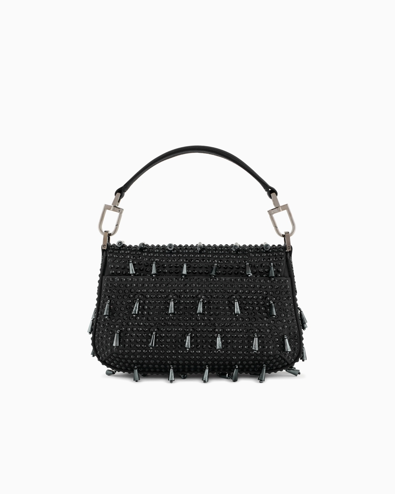 LA PRIMA SOFT MINI SATIN HANDBAG WITH RHINESTONE AND BEAD EMBROIDERY - 3