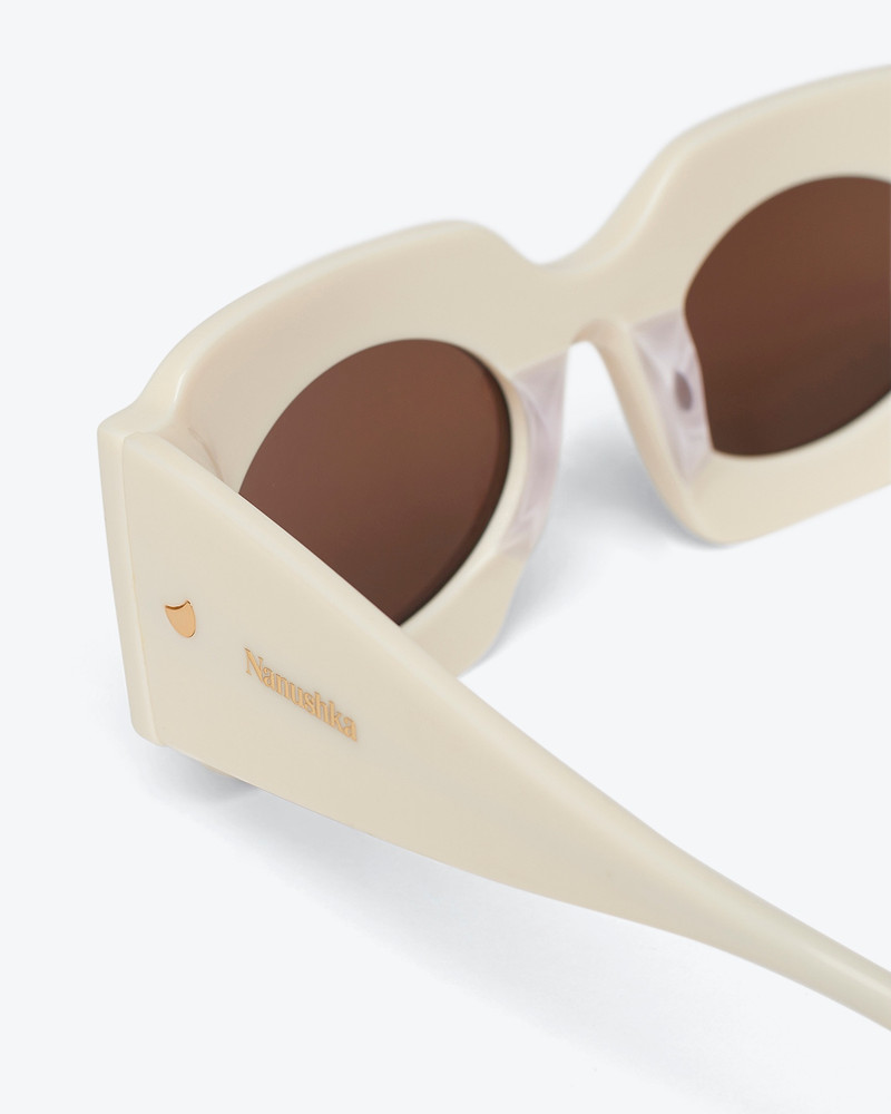 CATHI - Bio-plastic square-frame sunglasses - Shell 3