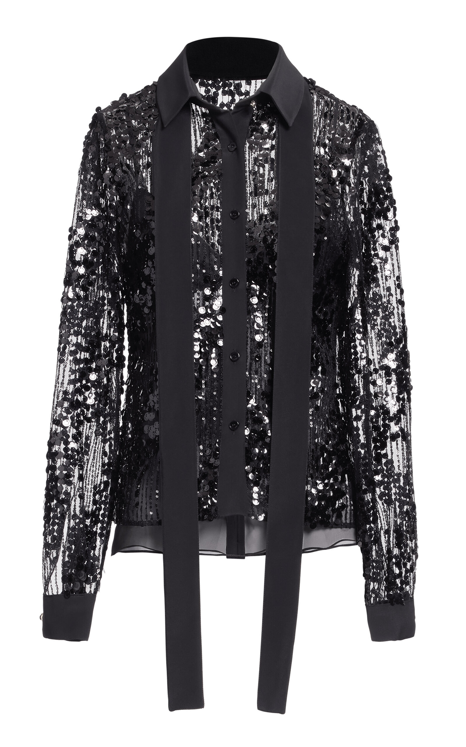 Sequined Shirt black - 1