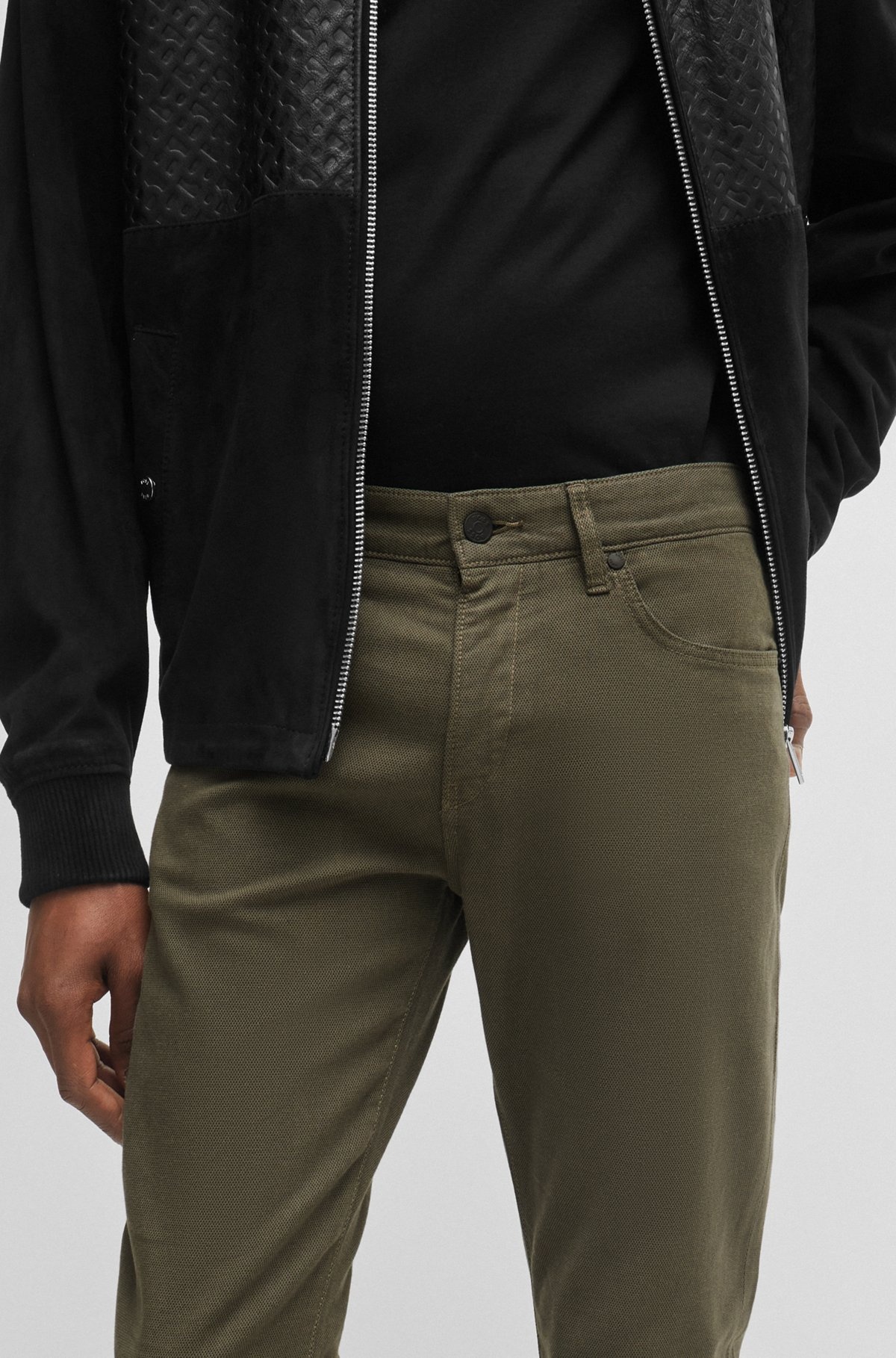 SLIM-FIT JEANS IN TWO-TONE STRETCH DENIM - 5