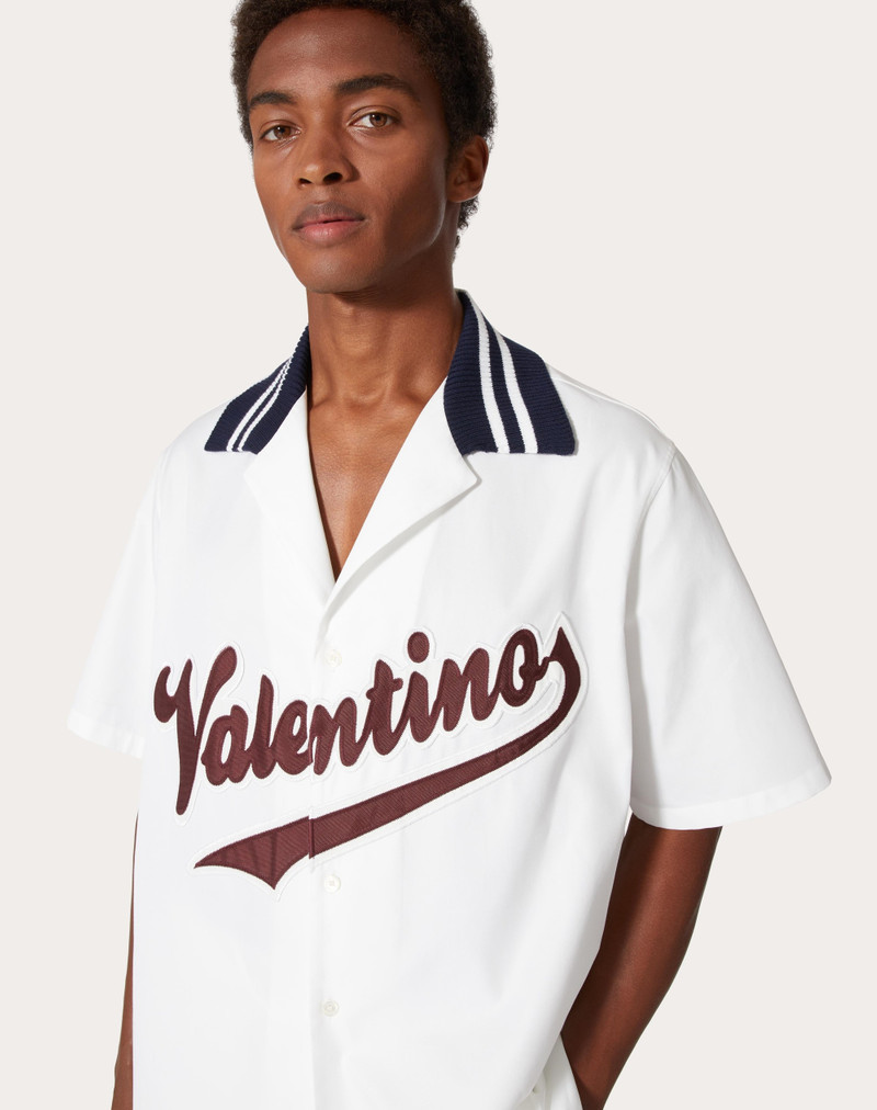 COTTON BOWLING SHIRT WITH VALENTINO PATCH 5