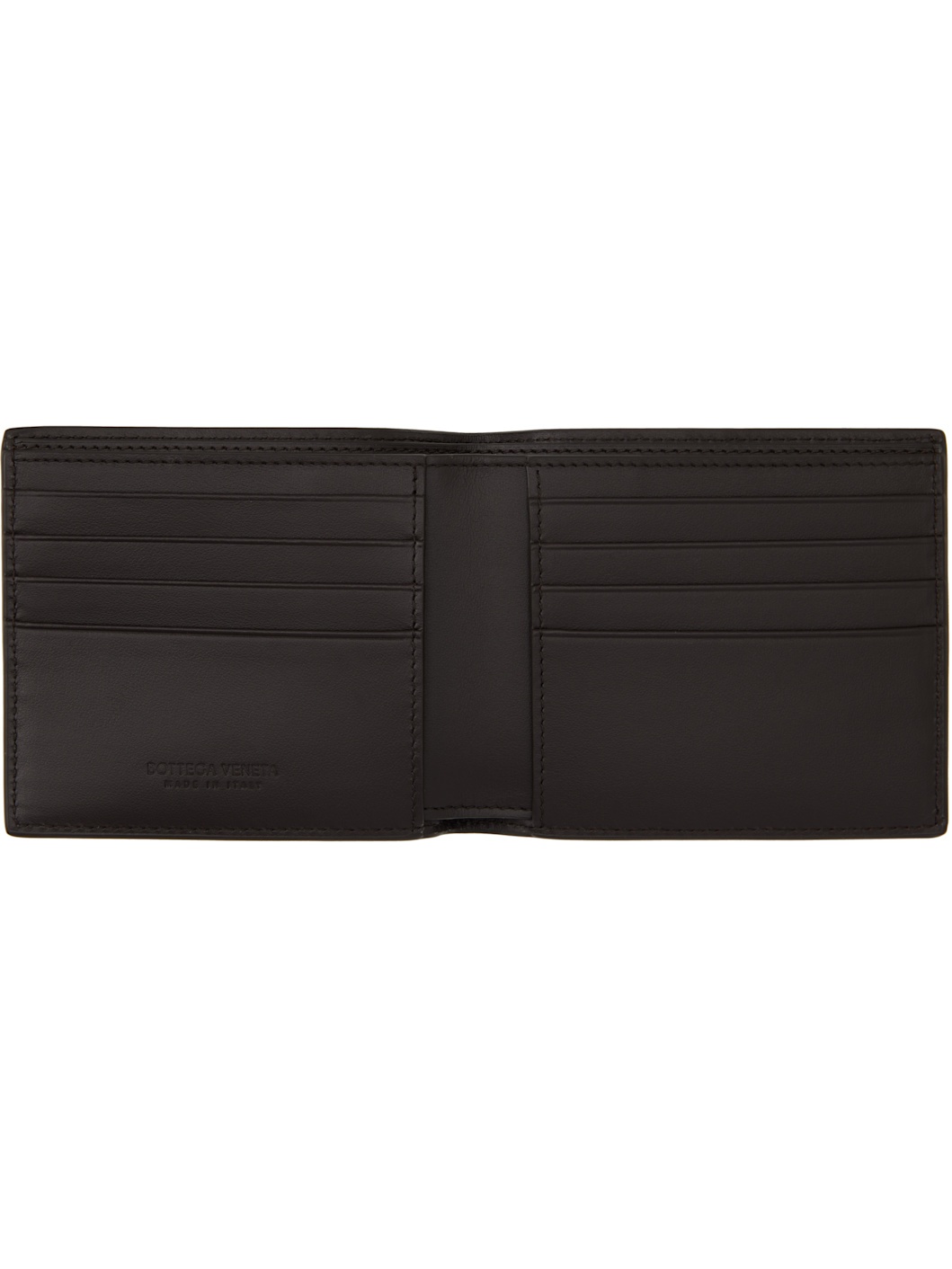 Gray & Khaki Intrecciato Bi-Fold Wallet - 3