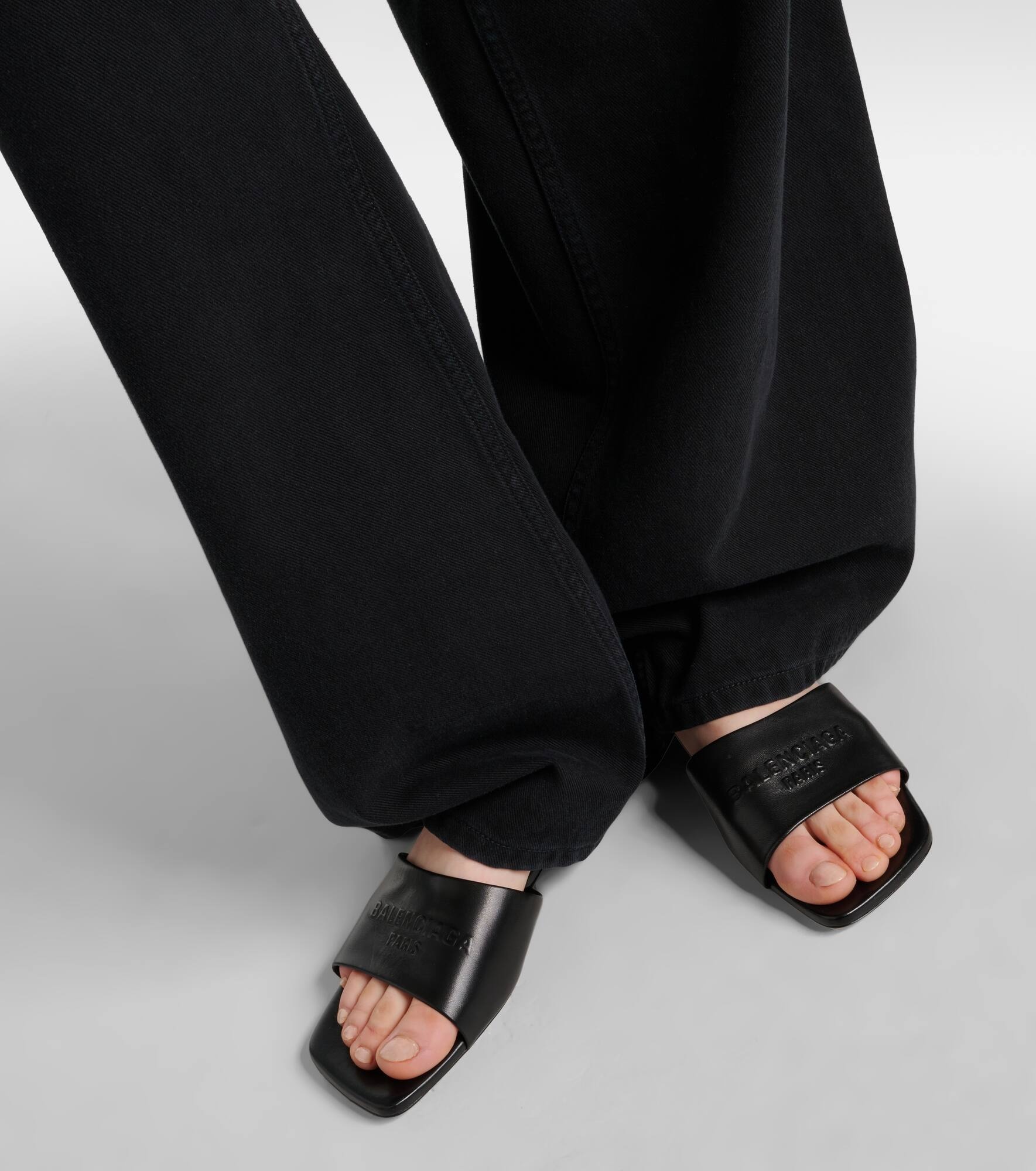Duty Free leather slides - 4
