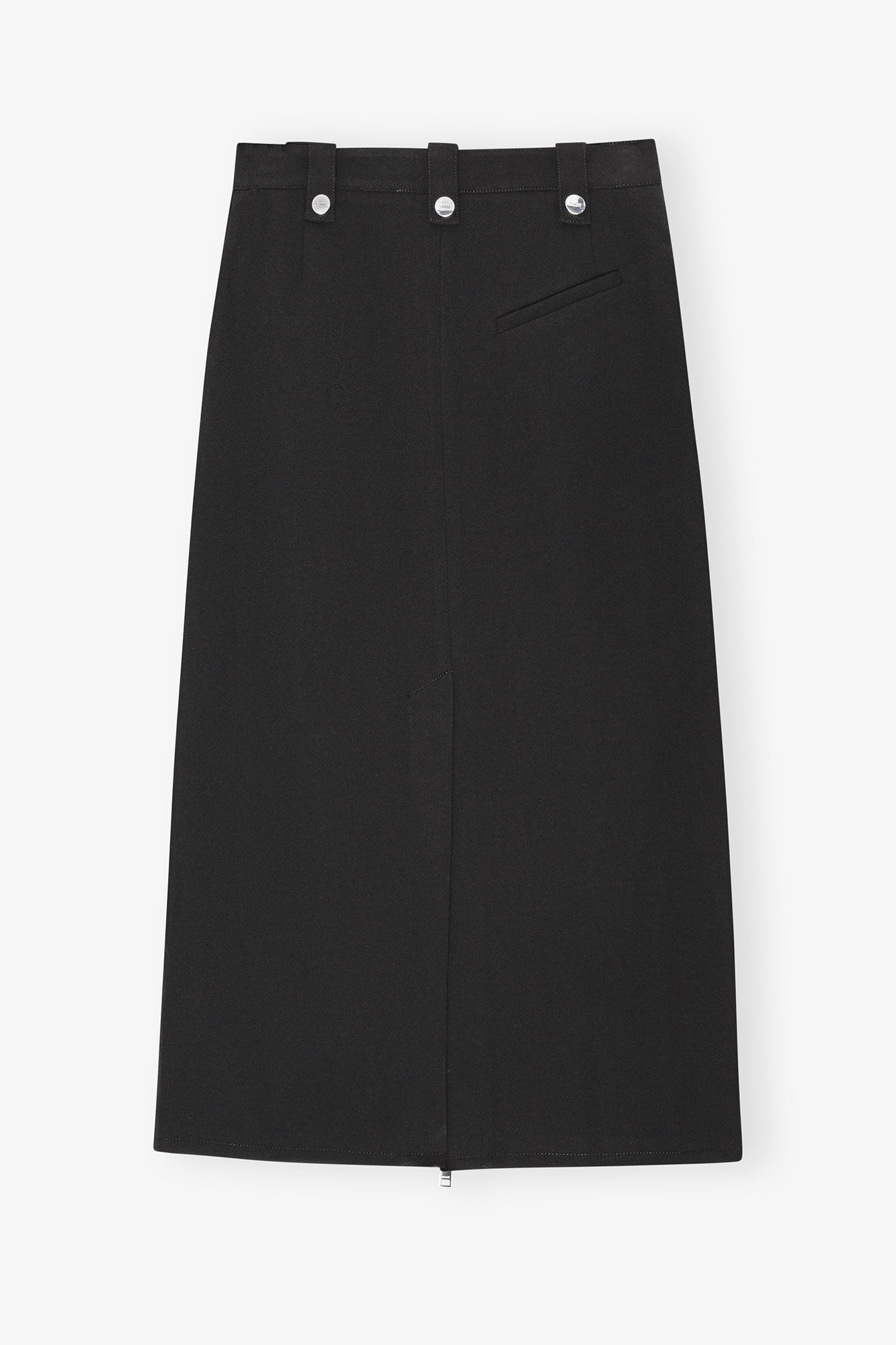 BLACK BONDED CREPE SKIRT - 6