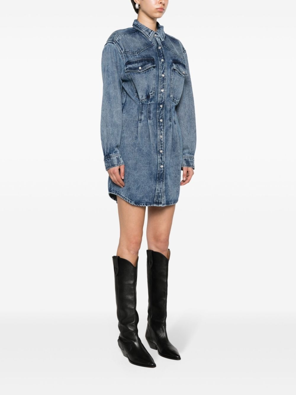 Liliko denim shirt minidress - 3