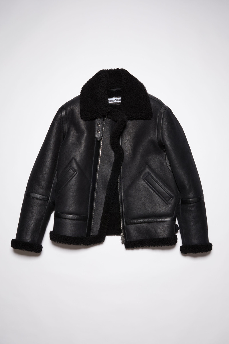 Shearling aviator jacket - Black 1