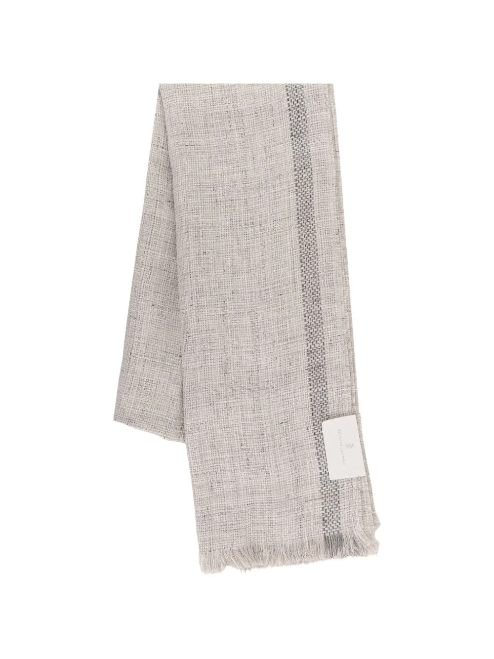 embroidered fringed scarf - 1