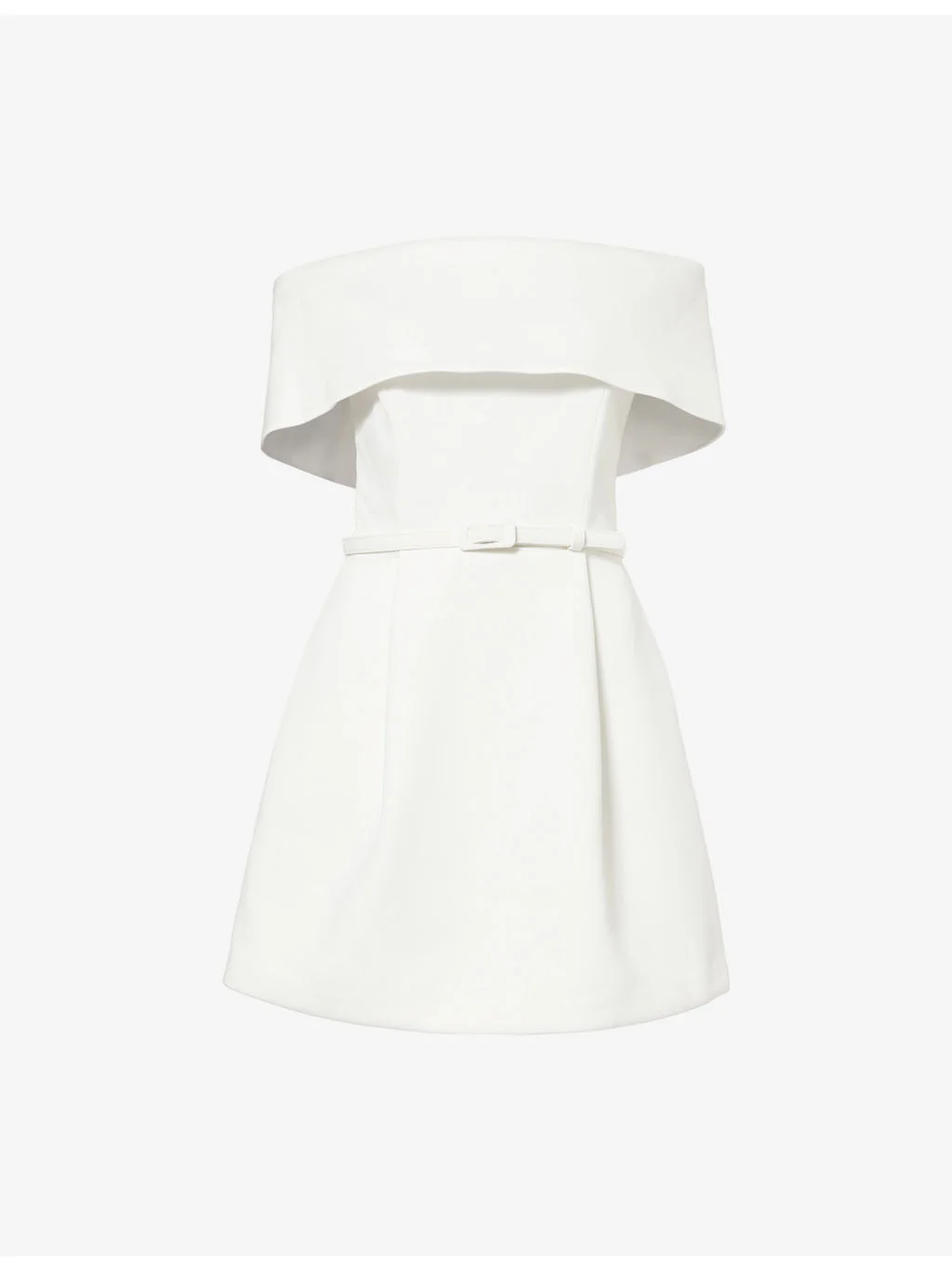 Harper Off-Shoulder Woven Mini Dress - 1