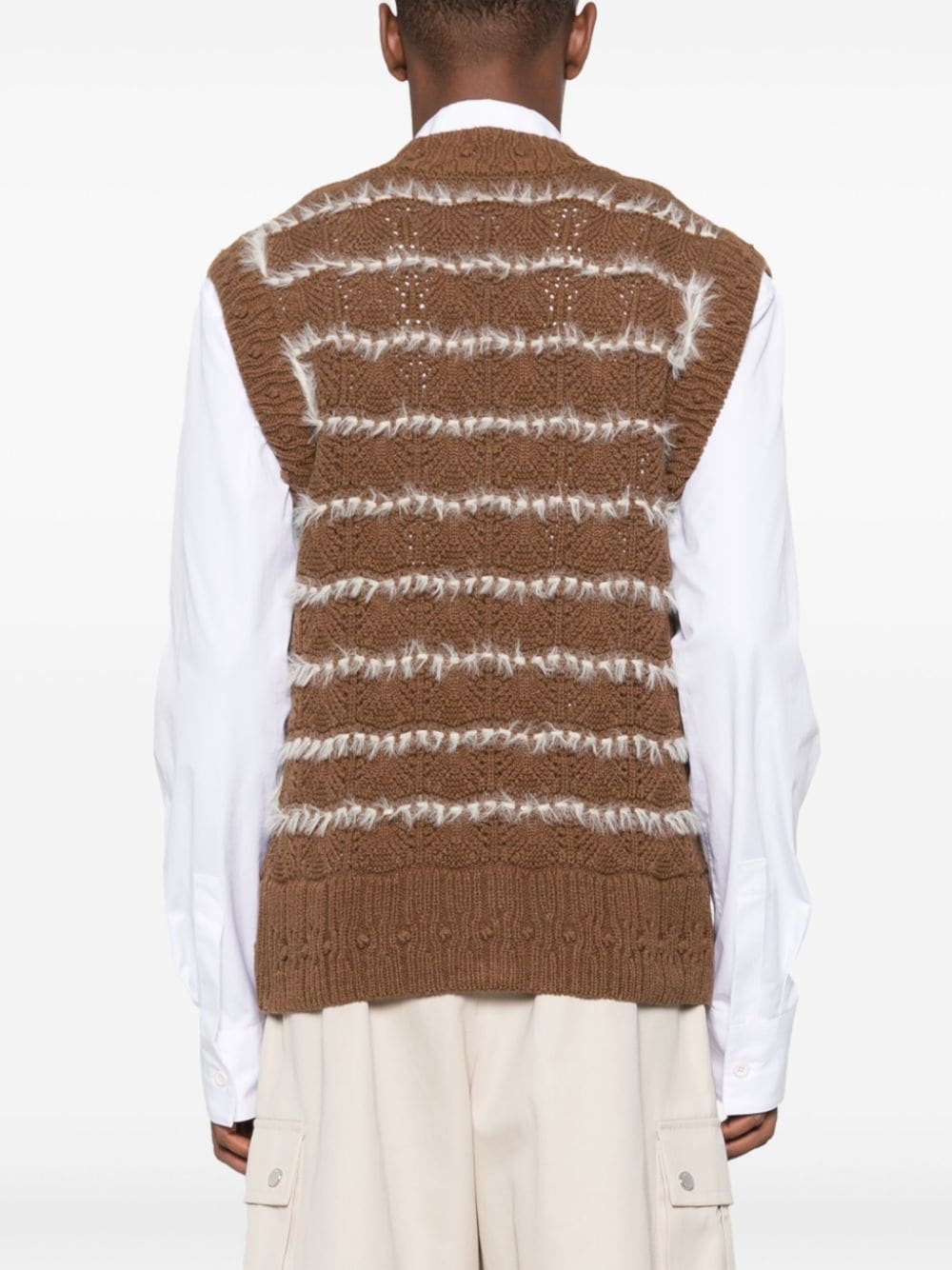 Thornham sleeveless knitted cardigan - 4