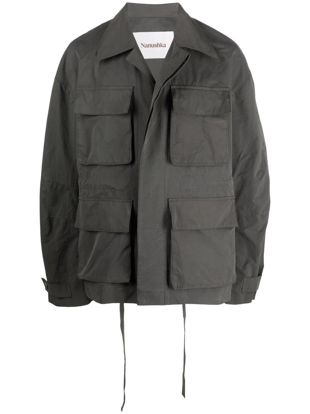 cargo-pocket button-up jacket - 1