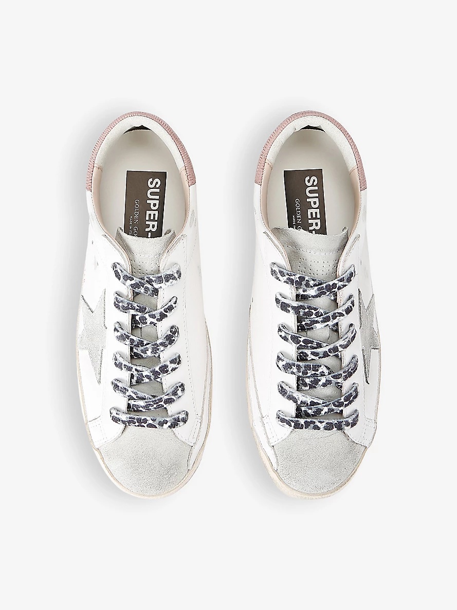 Women's Superstar 11868 star-embroidered leather low-top trainers - 2