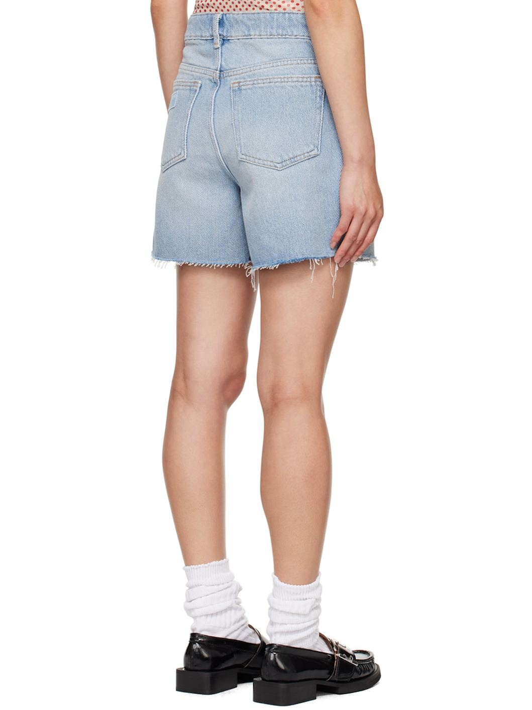 Blue Heavy Denim Shorts - 3