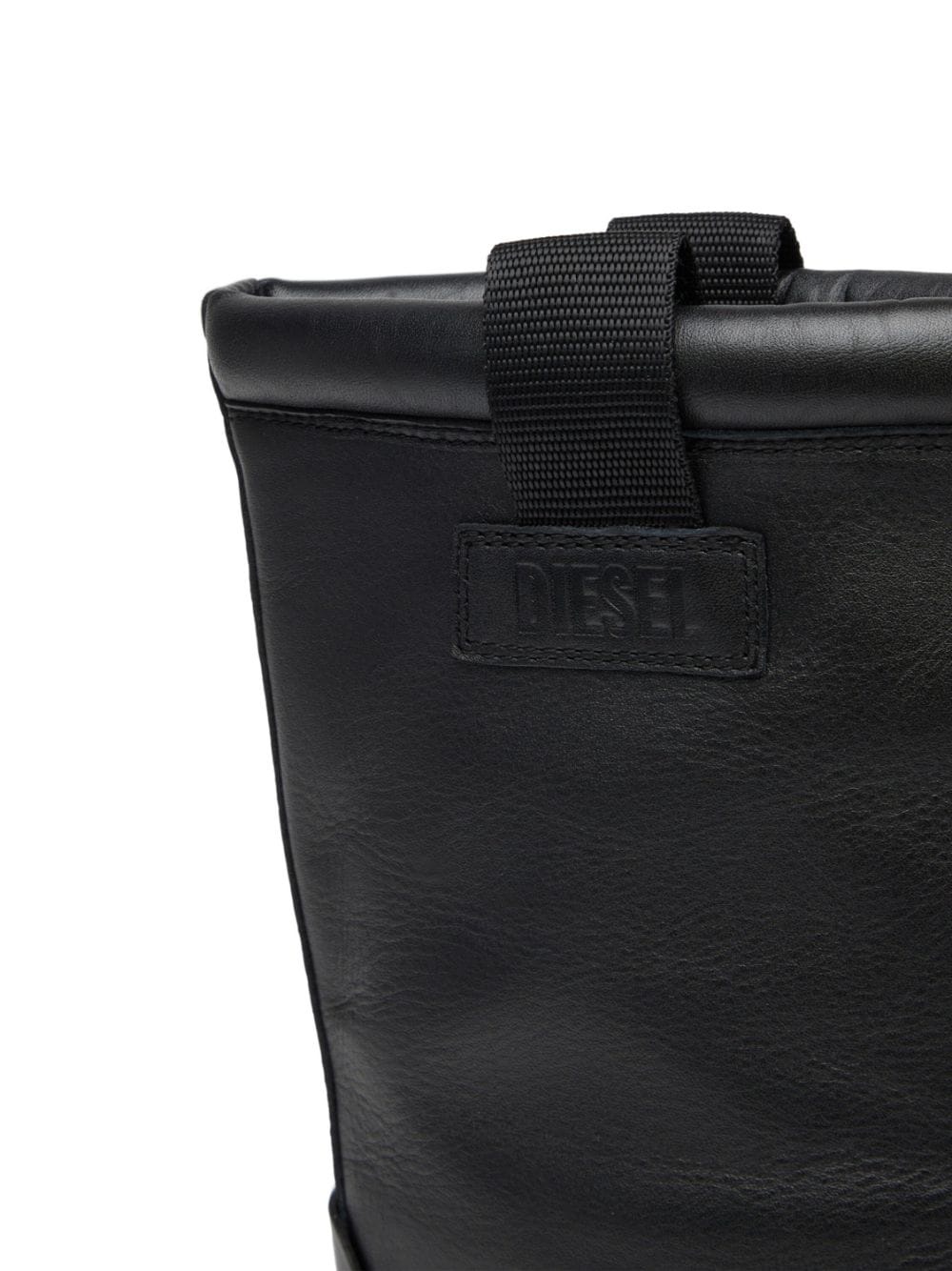 logo-patch leather boots - 4