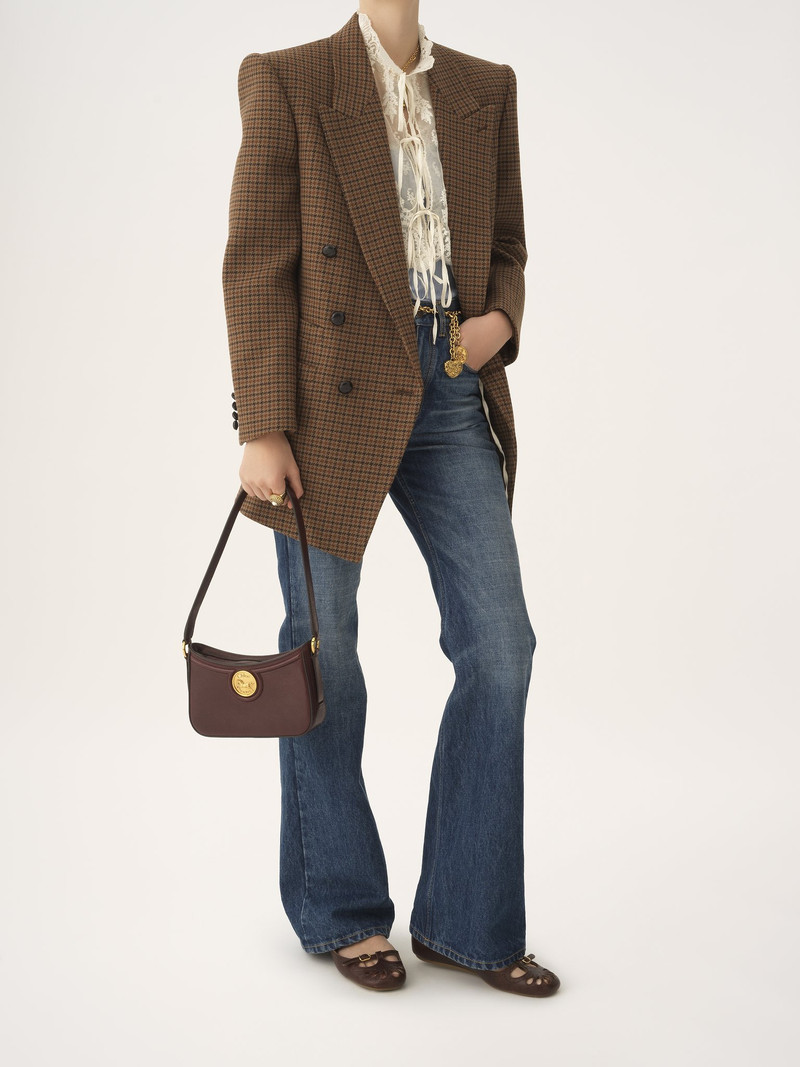 HORSE MEDAL SHOULDER BAG IN GRAINED LEATHER 7