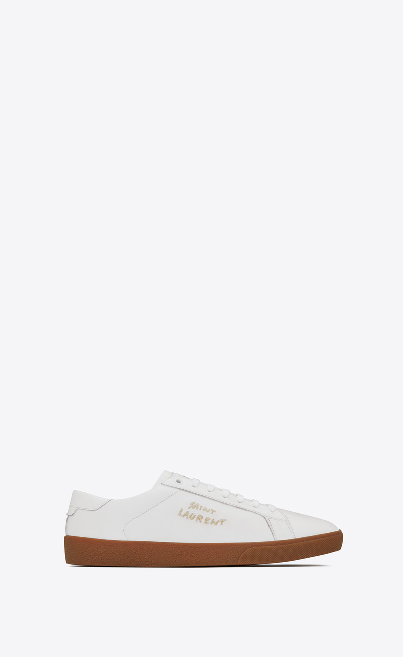 court classic sl/06 embroidered sneakers in grained leather 1