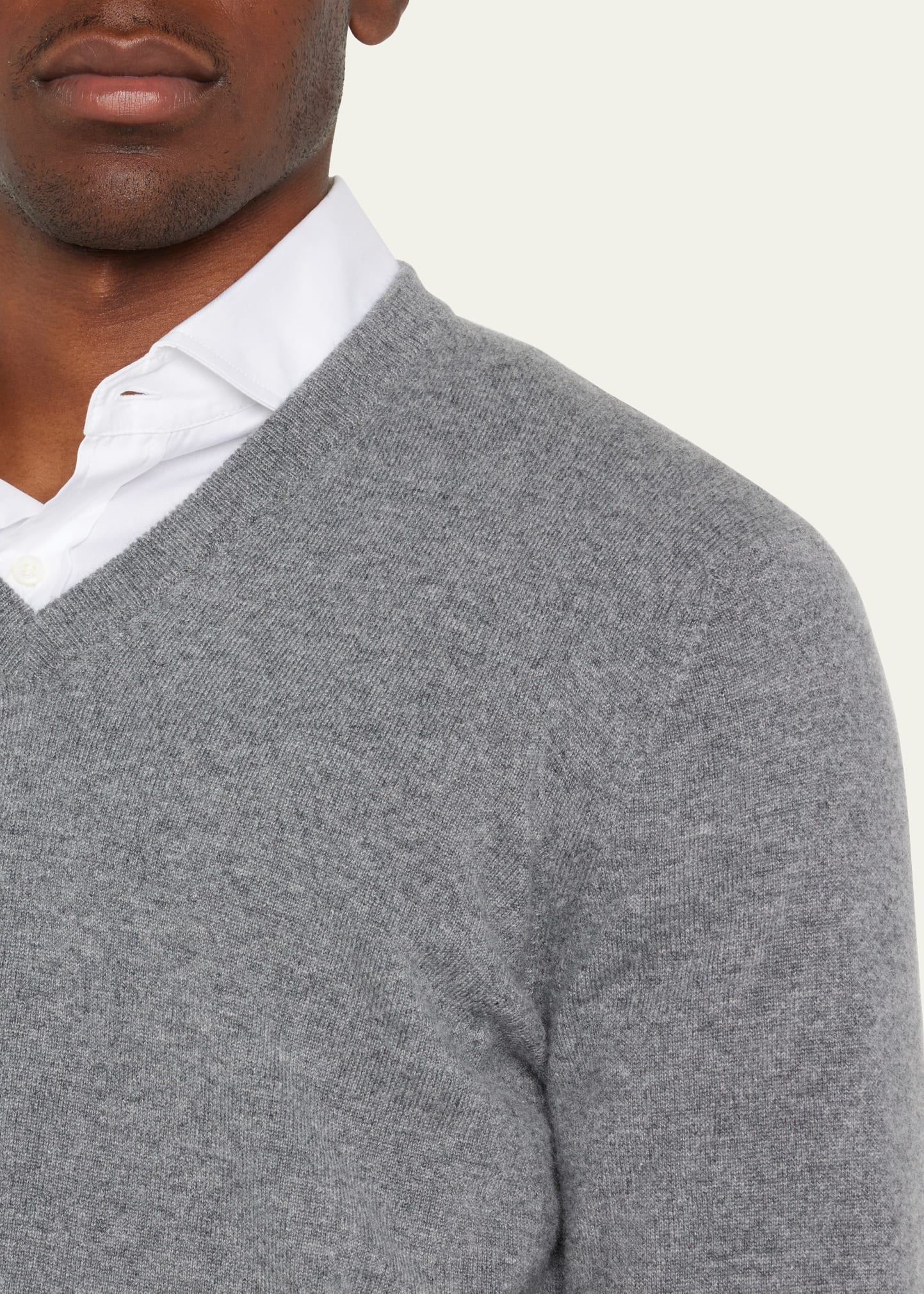 Men's Cashmere V-Neck Sweater - 5