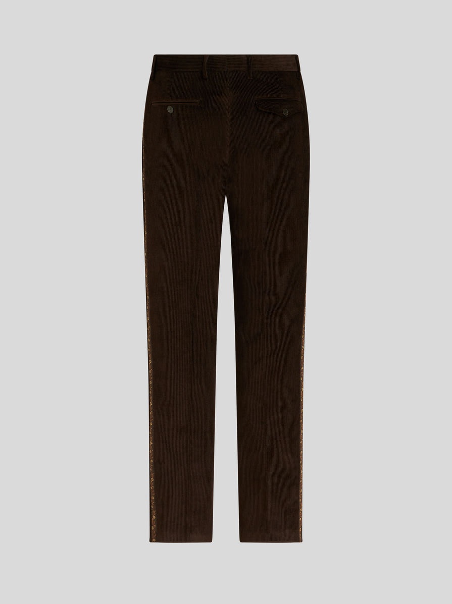 COTTON VELVET TROUSERS WITH BAND - 5