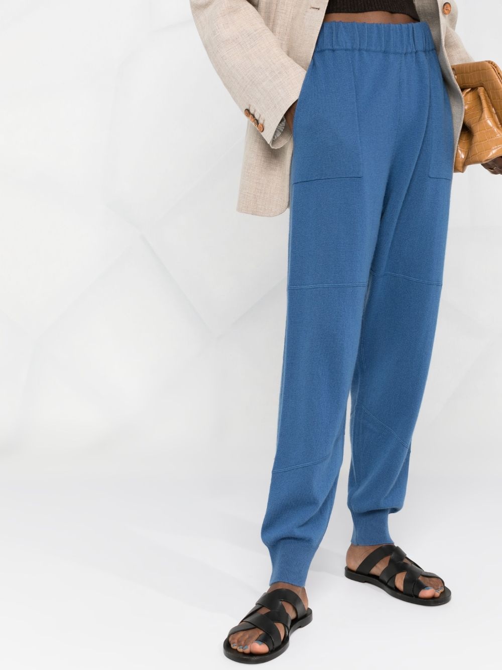 elasticated-waist knit joggers - 5