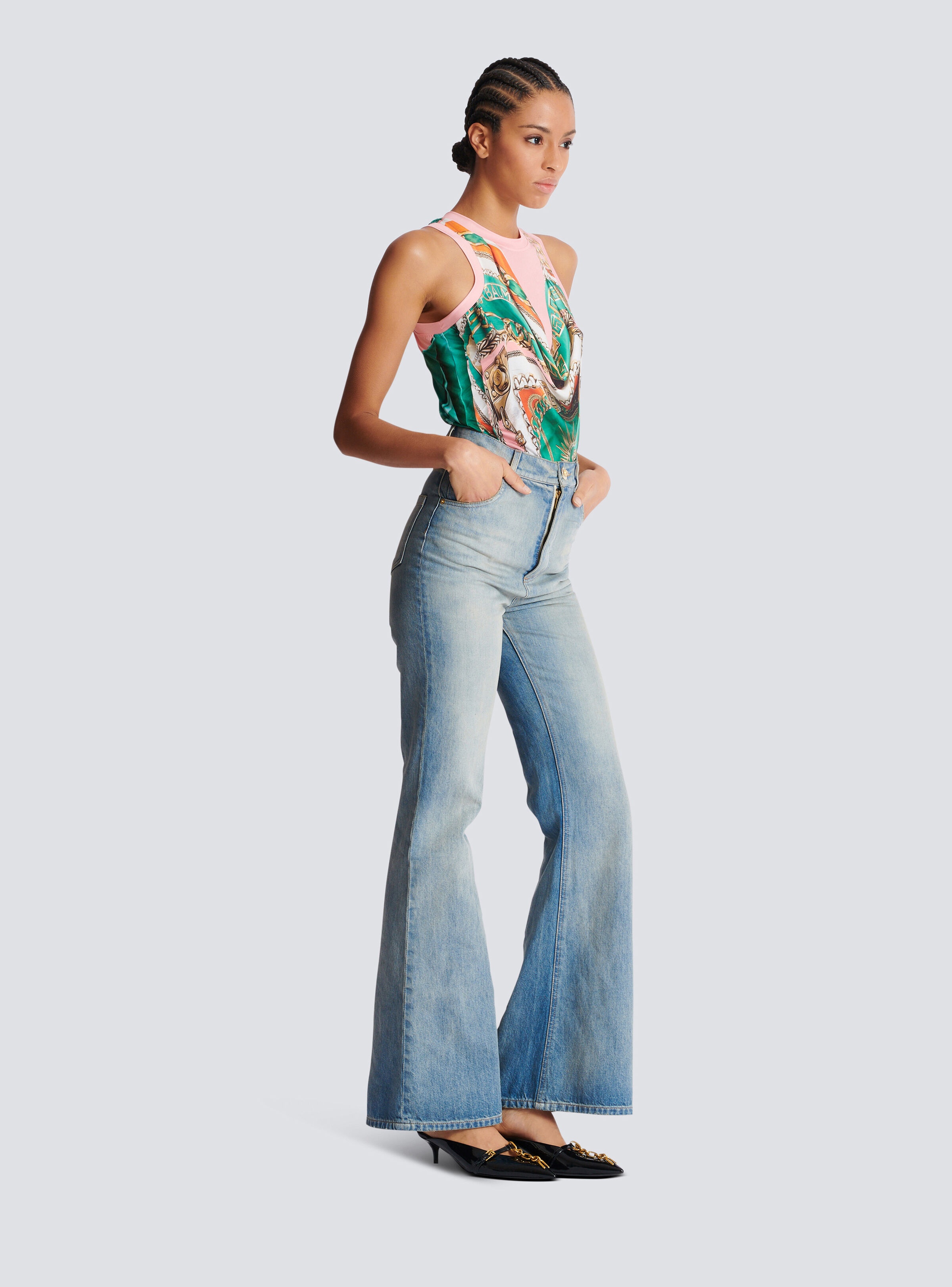 Flared-fit denim jeans - 3