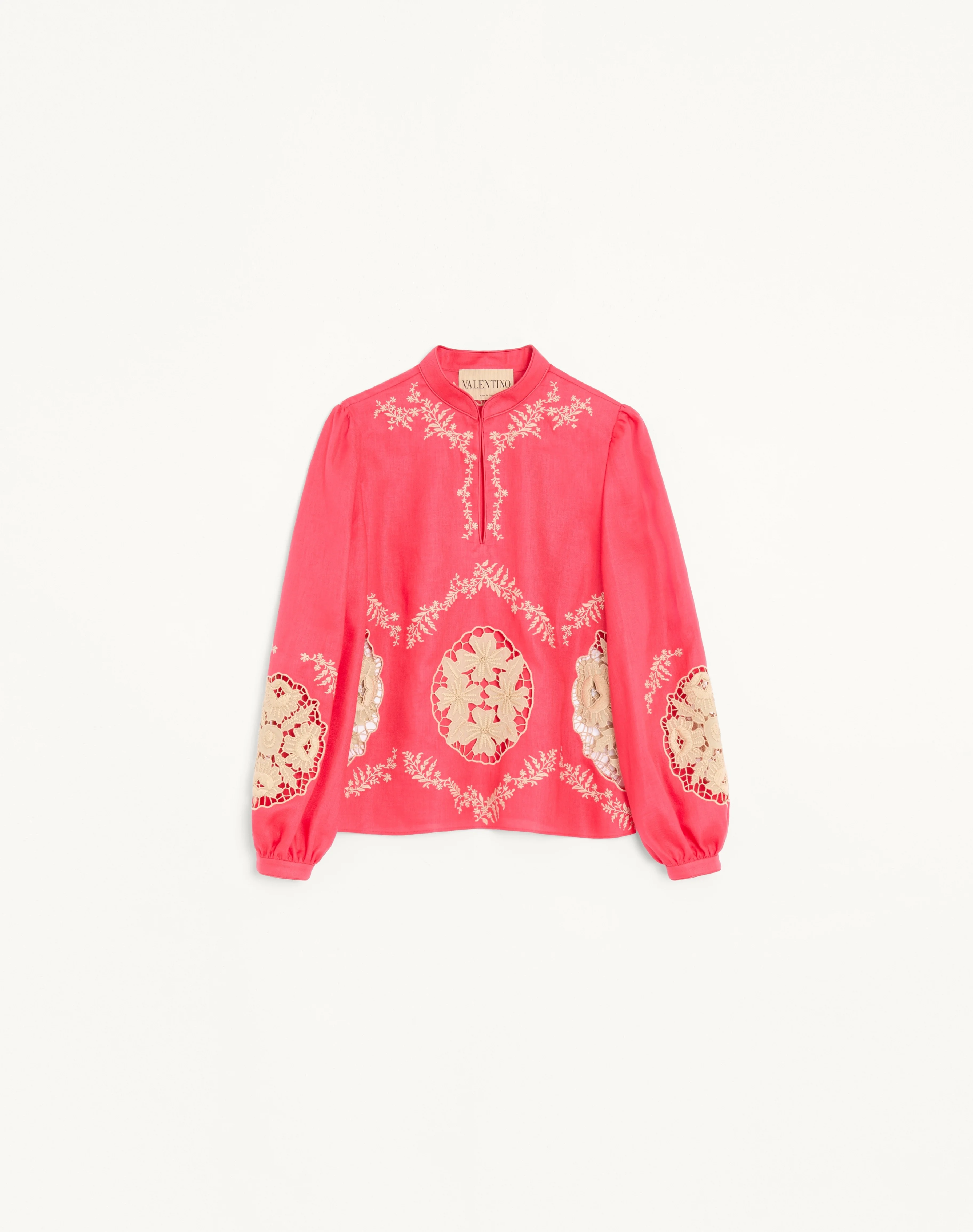 EMBROIDERED COUTURE LINEN TOP - 1