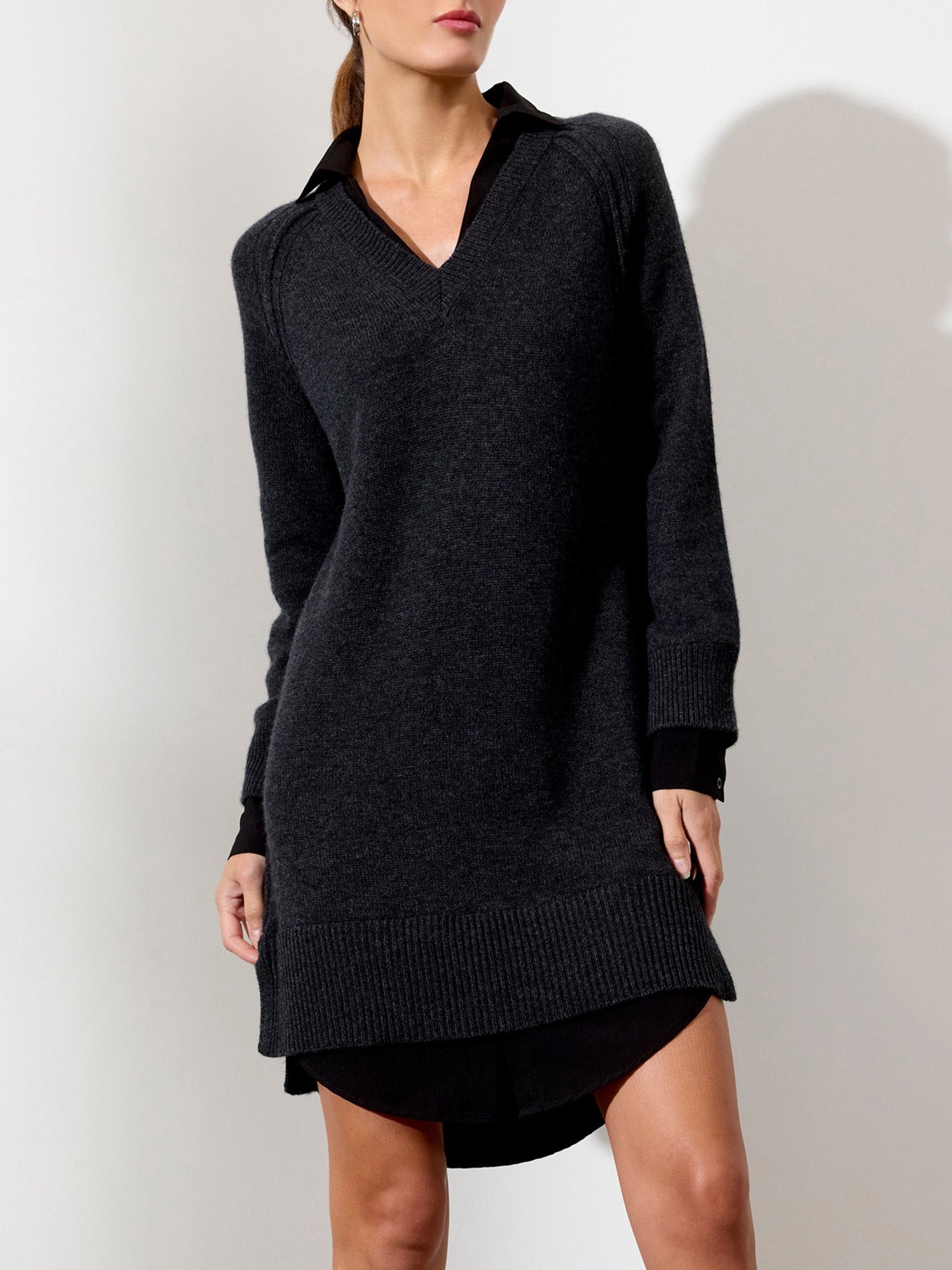 The Looker Layered V-Neck Dress - 1