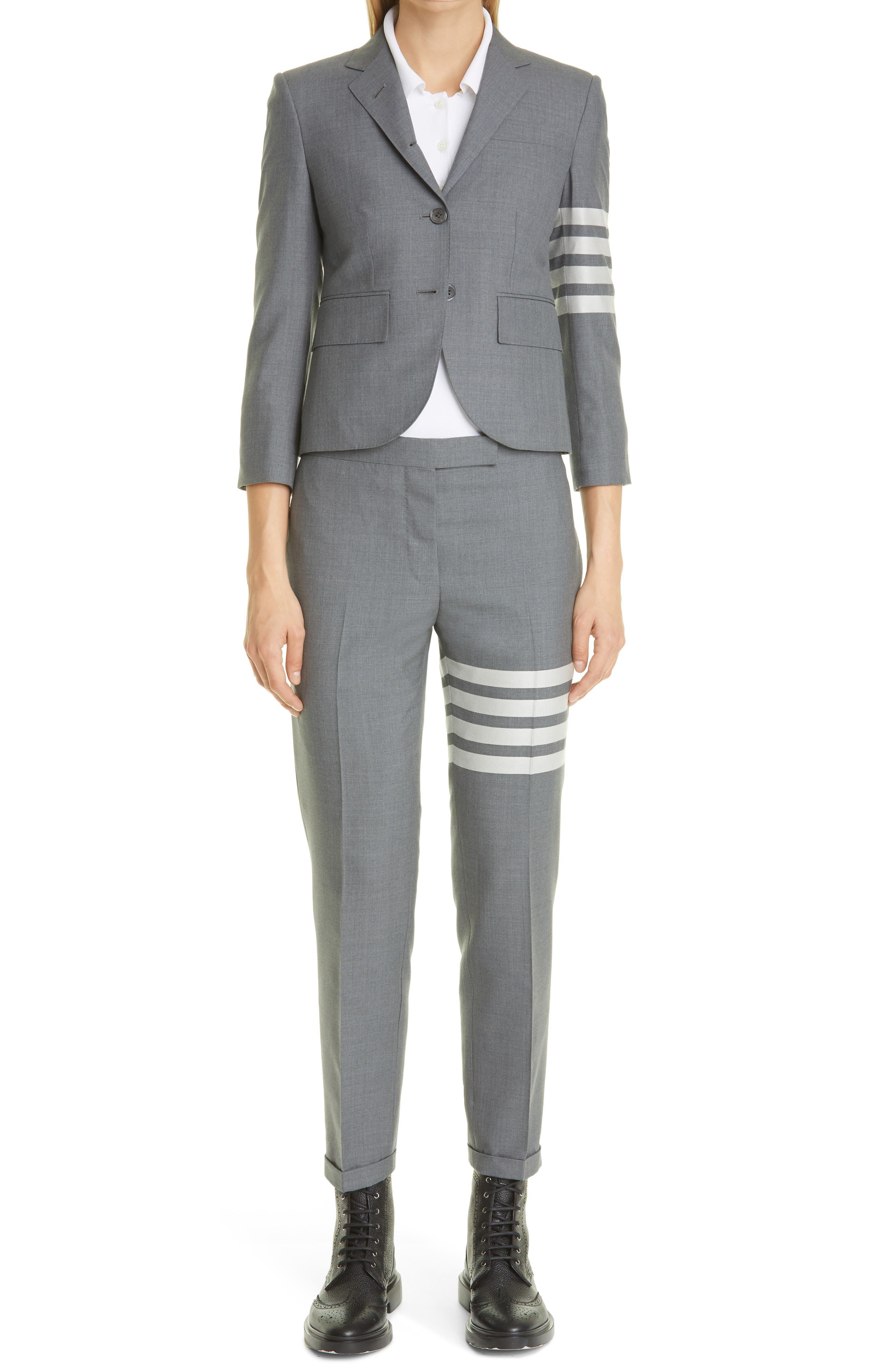 Stripe High Armhole Wool Sport Coat - 7