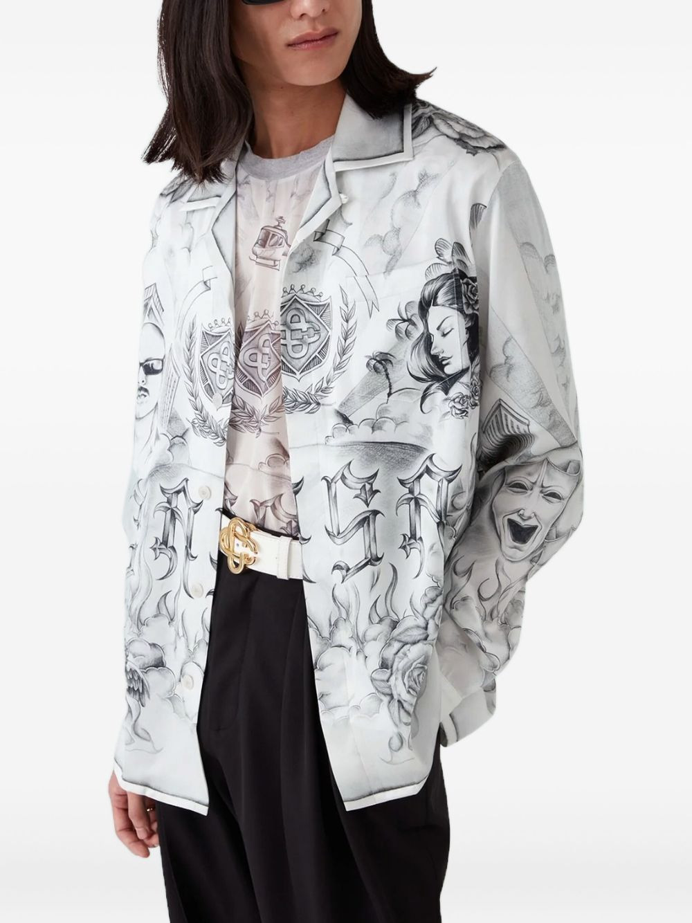graphic-print shirt - 4