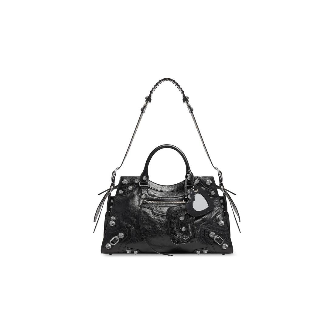 Women's Neo Cagole City Handbag With Rhinestones in Black - 1