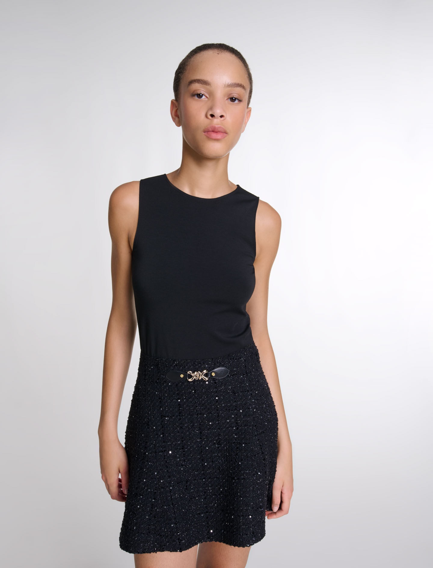 Tweed 2-in-1 short dress - 8