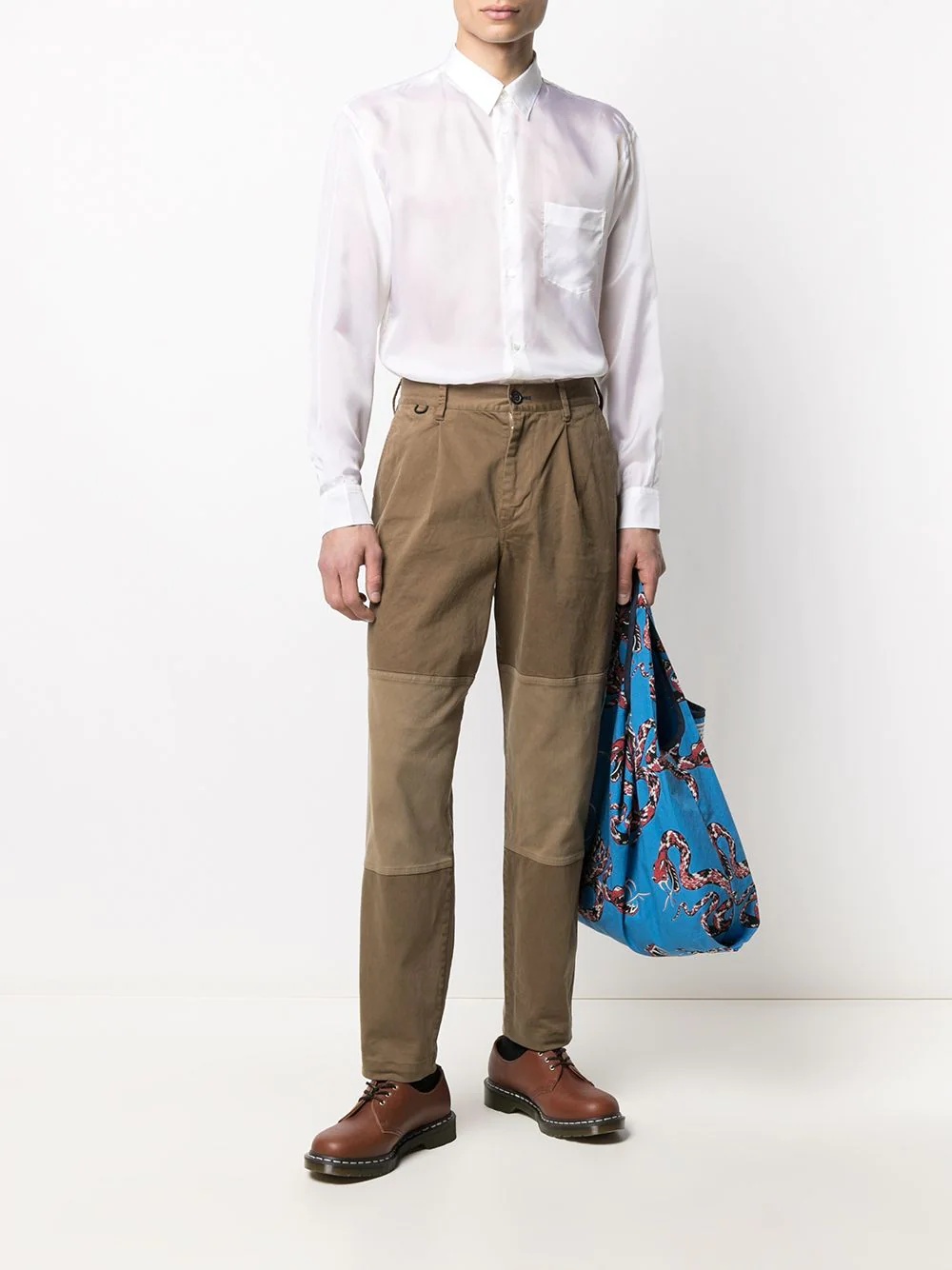 chest pocket satin shirt - 2